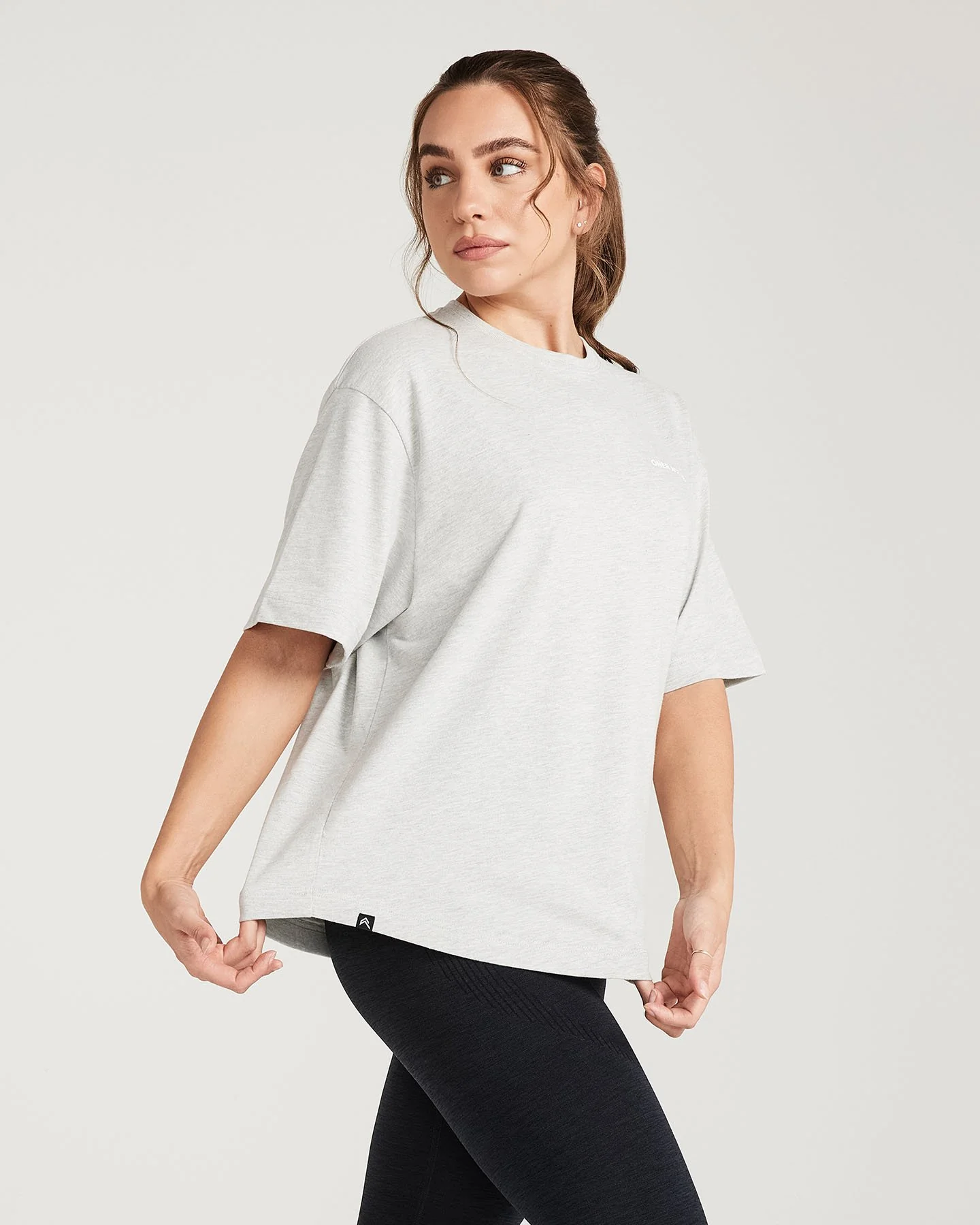 Classic Oversized Short Sleeve Tee | Silver Marl - Image 5