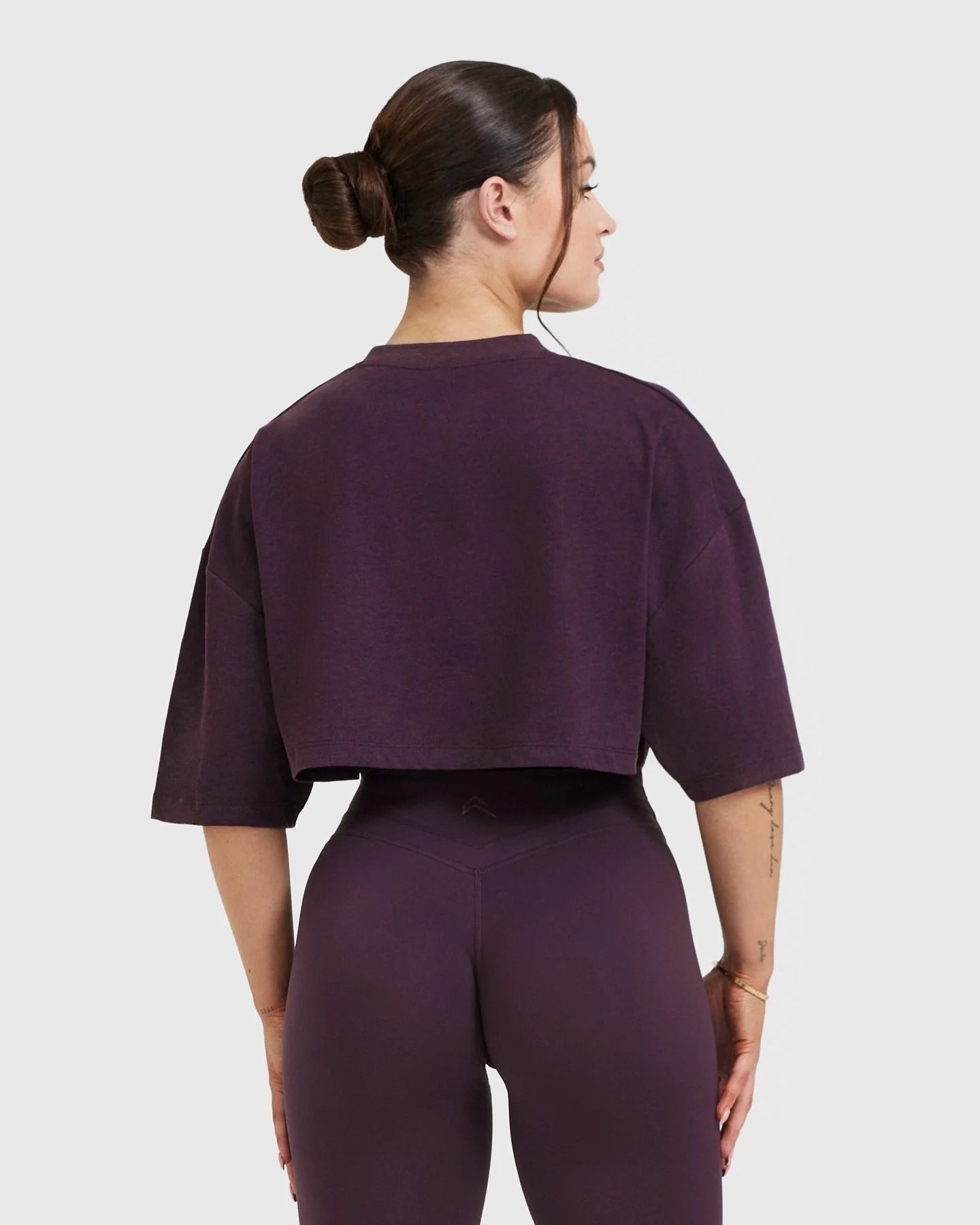 Classic Relaxed Crop Lightweight T-Shirt | Blackberry Purple - Image 2