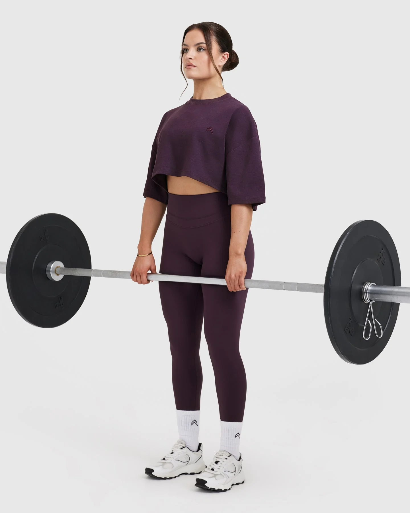 Classic Relaxed Crop Lightweight T-Shirt | Blackberry Purple - Image 5