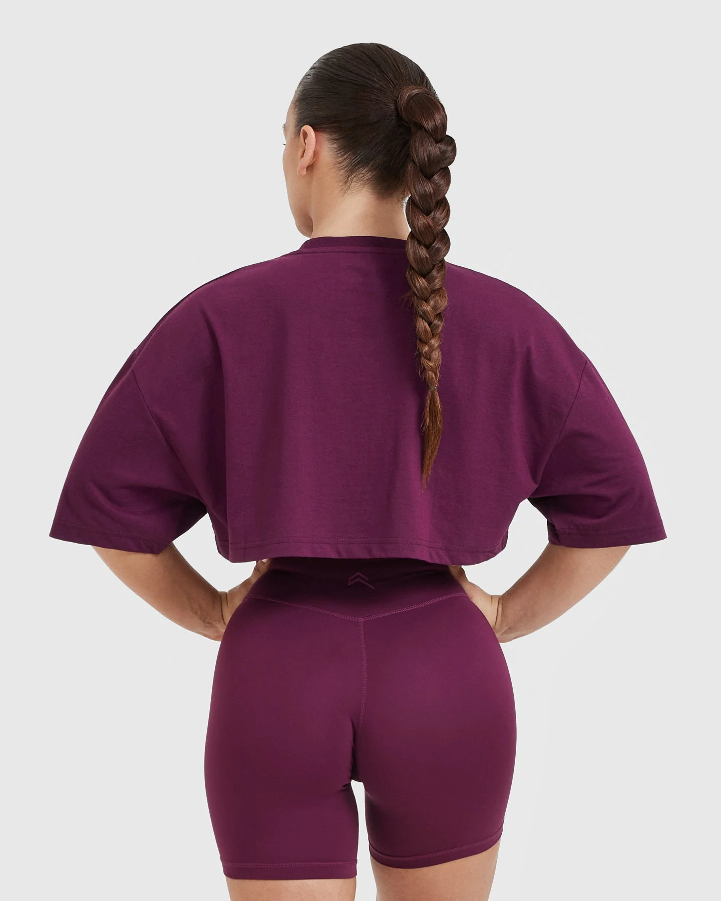 Classic Relaxed Crop Lightweight T-Shirt | Ripe Fig - Image 2