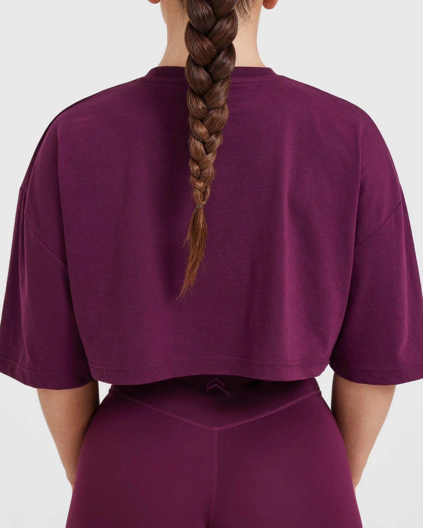 Classic Relaxed Crop Lightweight T-Shirt | Ripe Fig - Image 5