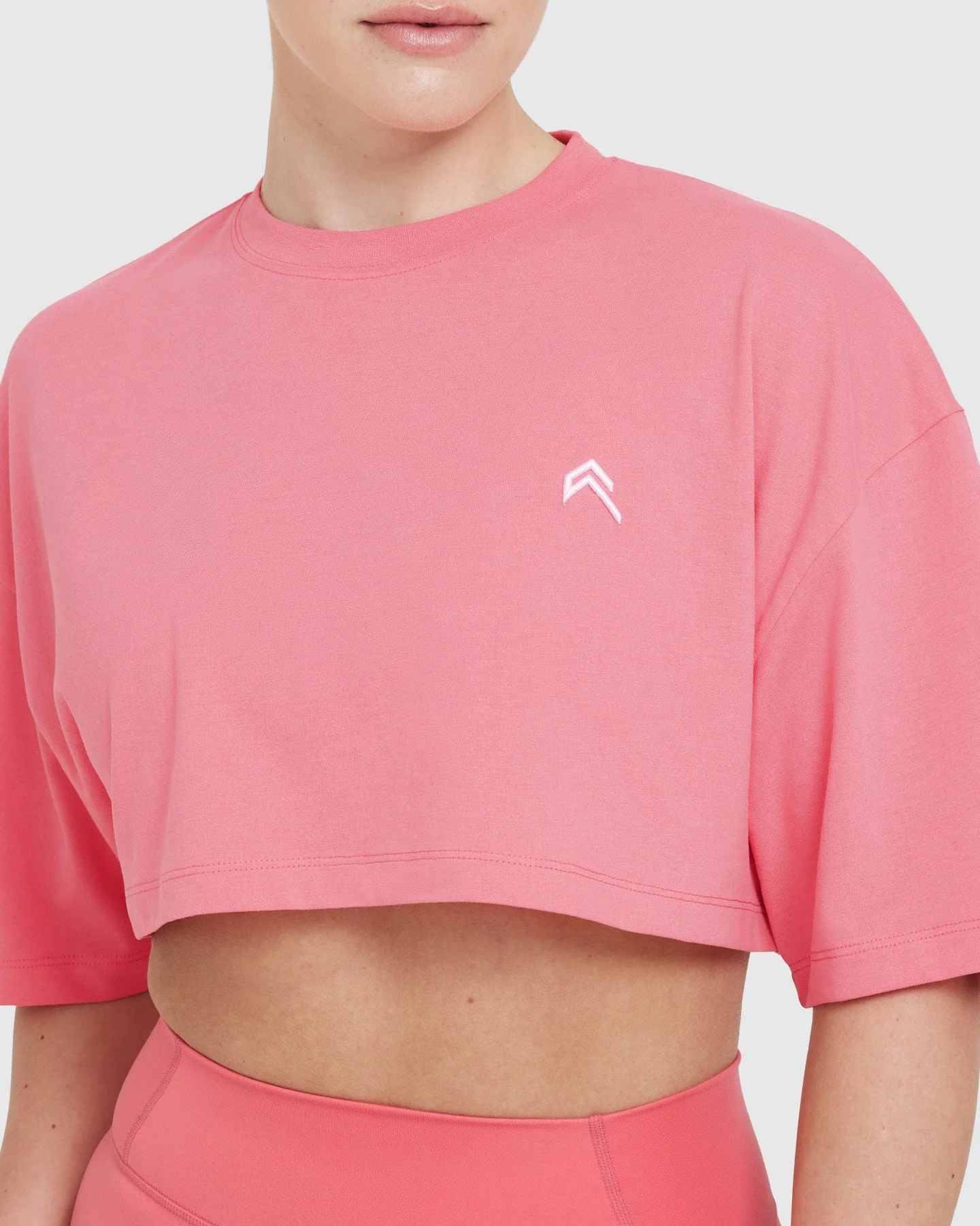 Classic Relaxed Crop Lightweight T-Shirt | Washed Amplify Pink - Image 4