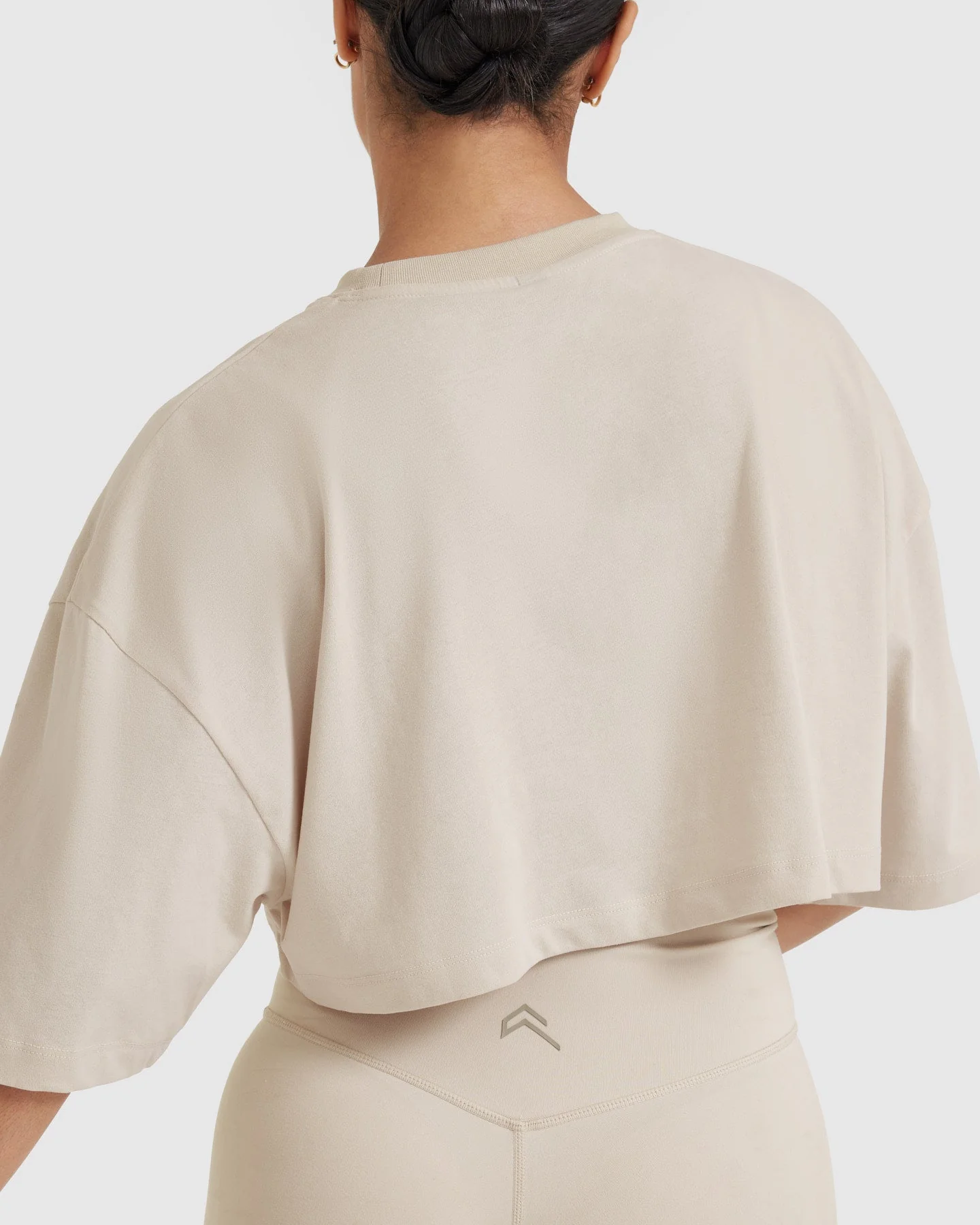 Classic Relaxed Crop Lightweight T-Shirt | Washed Sand - Image 5