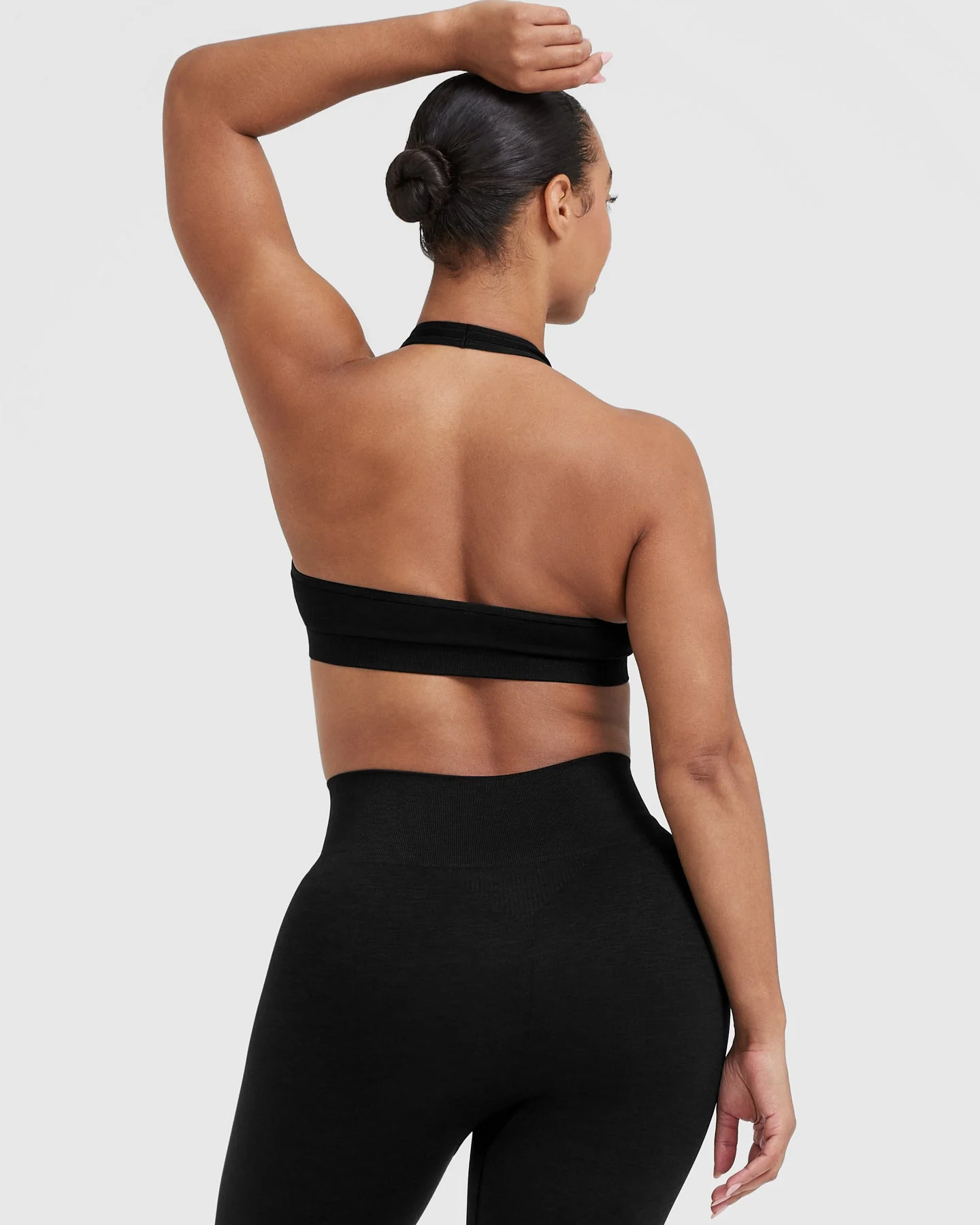 Classic Seamless 2.0 Halter Neck Bralette | Black Marl - Image 2