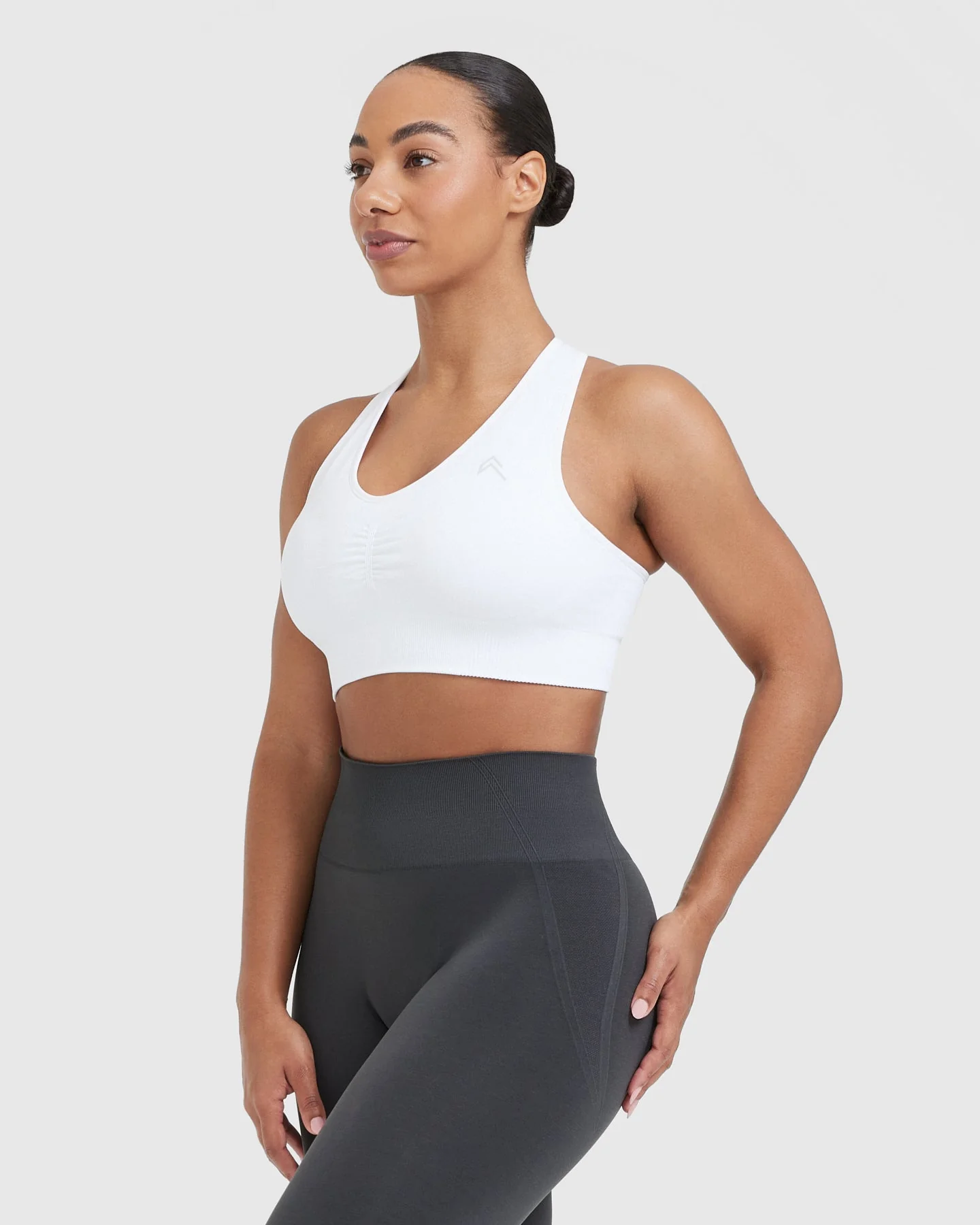 Classic Seamless 2.0 V Neck Bralette | White - Image 3