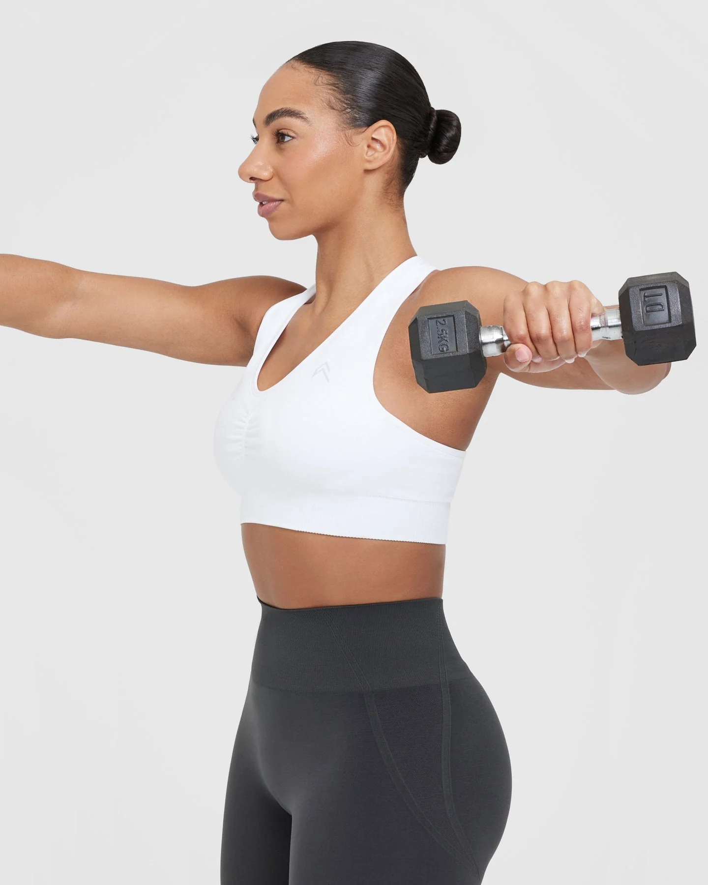Classic Seamless 2.0 V Neck Bralette | White - Image 6