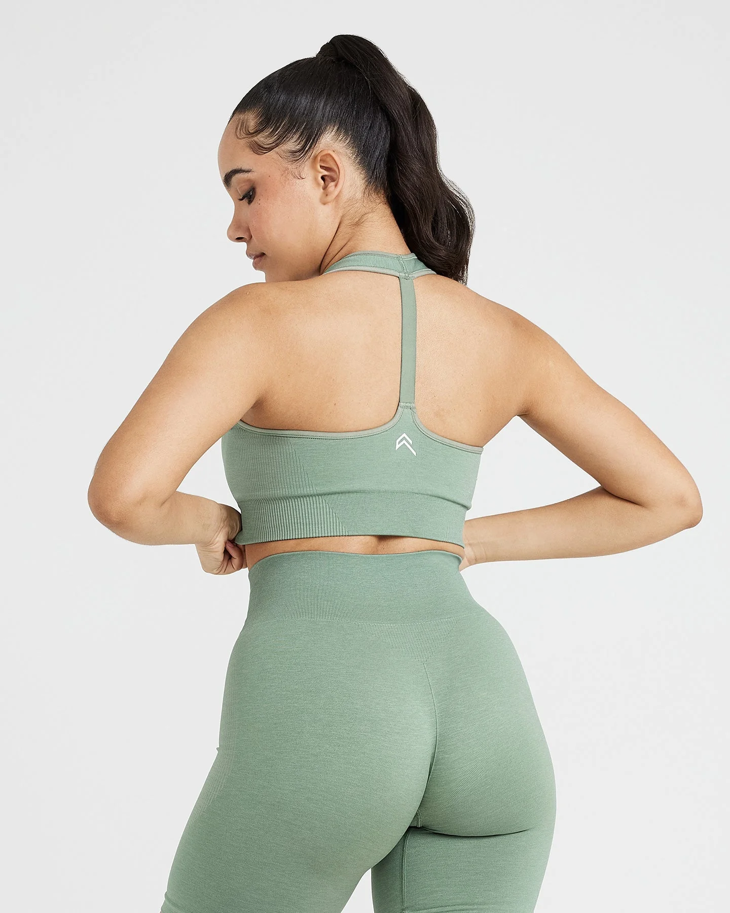 Classic Seamless 2.0 V Neck Bralette | Sage Marl