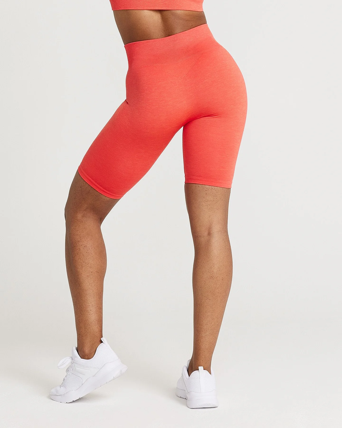 Classic Seamless Cycling Shorts | Coral Marl - Image 3