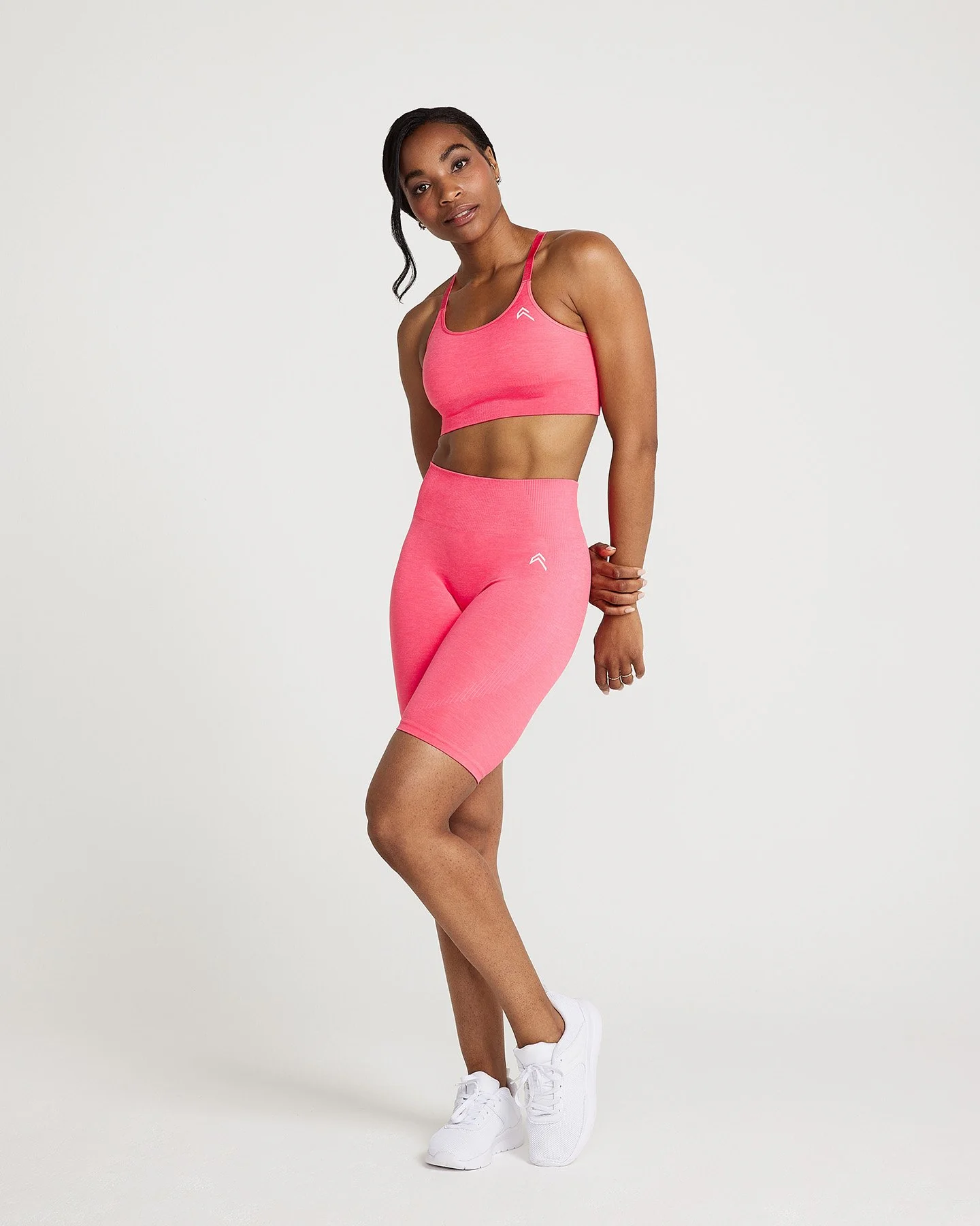 Classic Seamless Cycling Shorts | Guava Marl - Image 2
