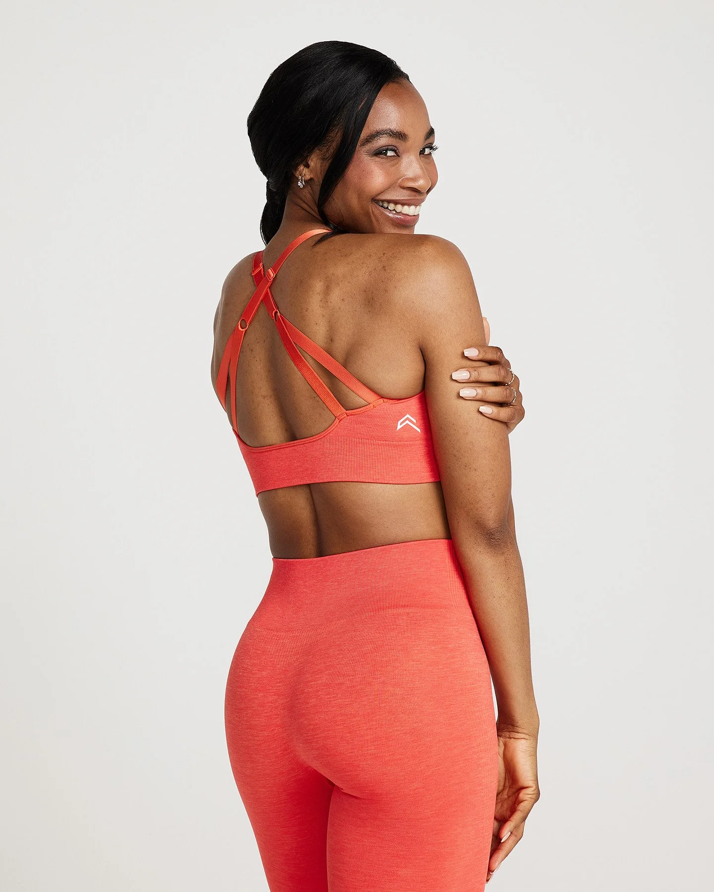 Classic Seamless Sports Bra | Coral Marl - Image 3
