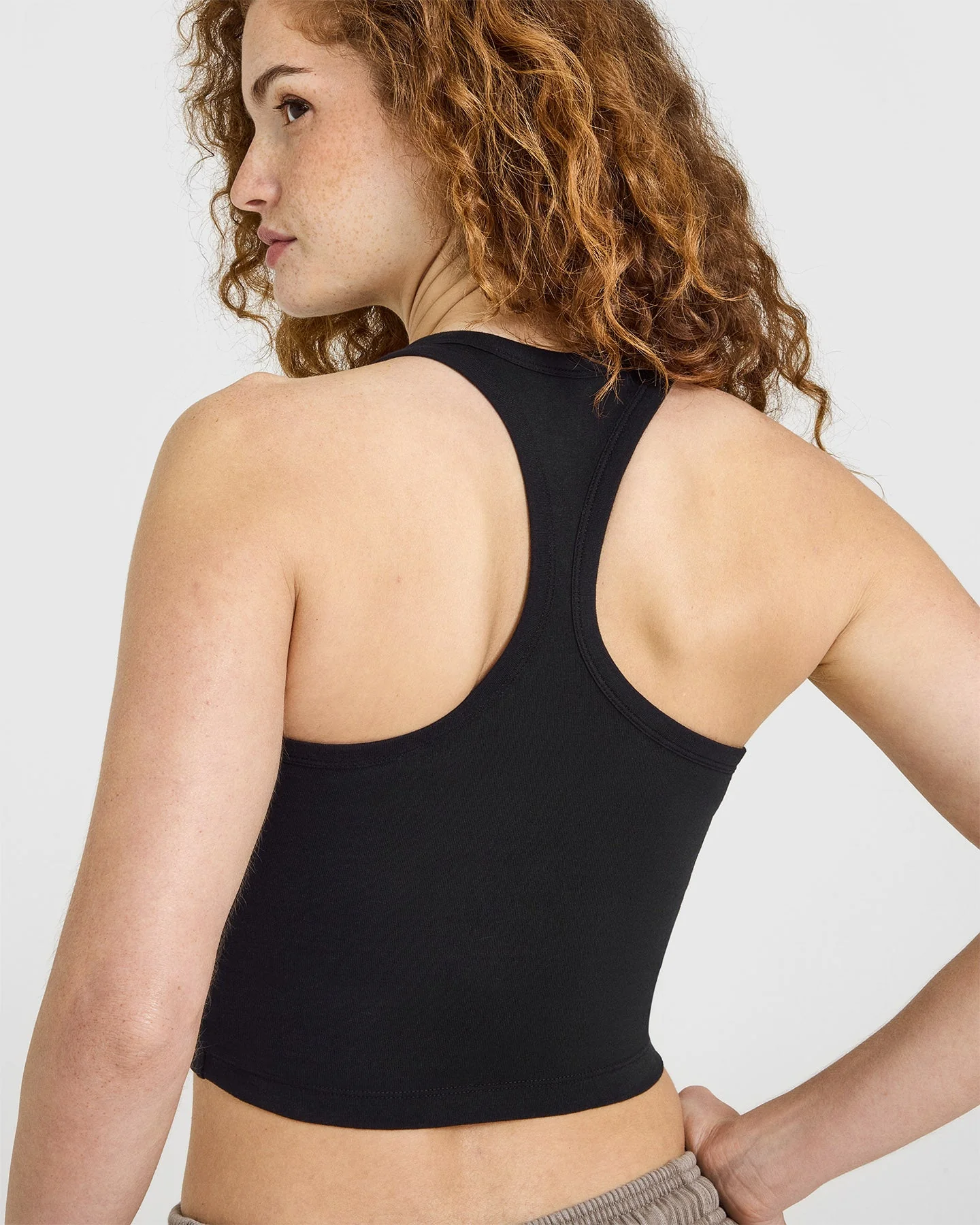 Cotton Fitted Mid Vest | Black - Image 6