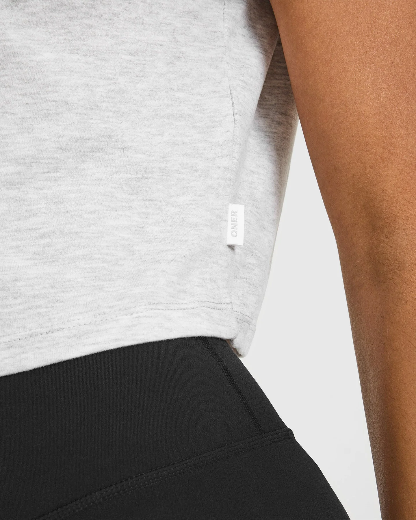 Cotton Relaxed T-Shirt | Light Grey Marl - Image 5