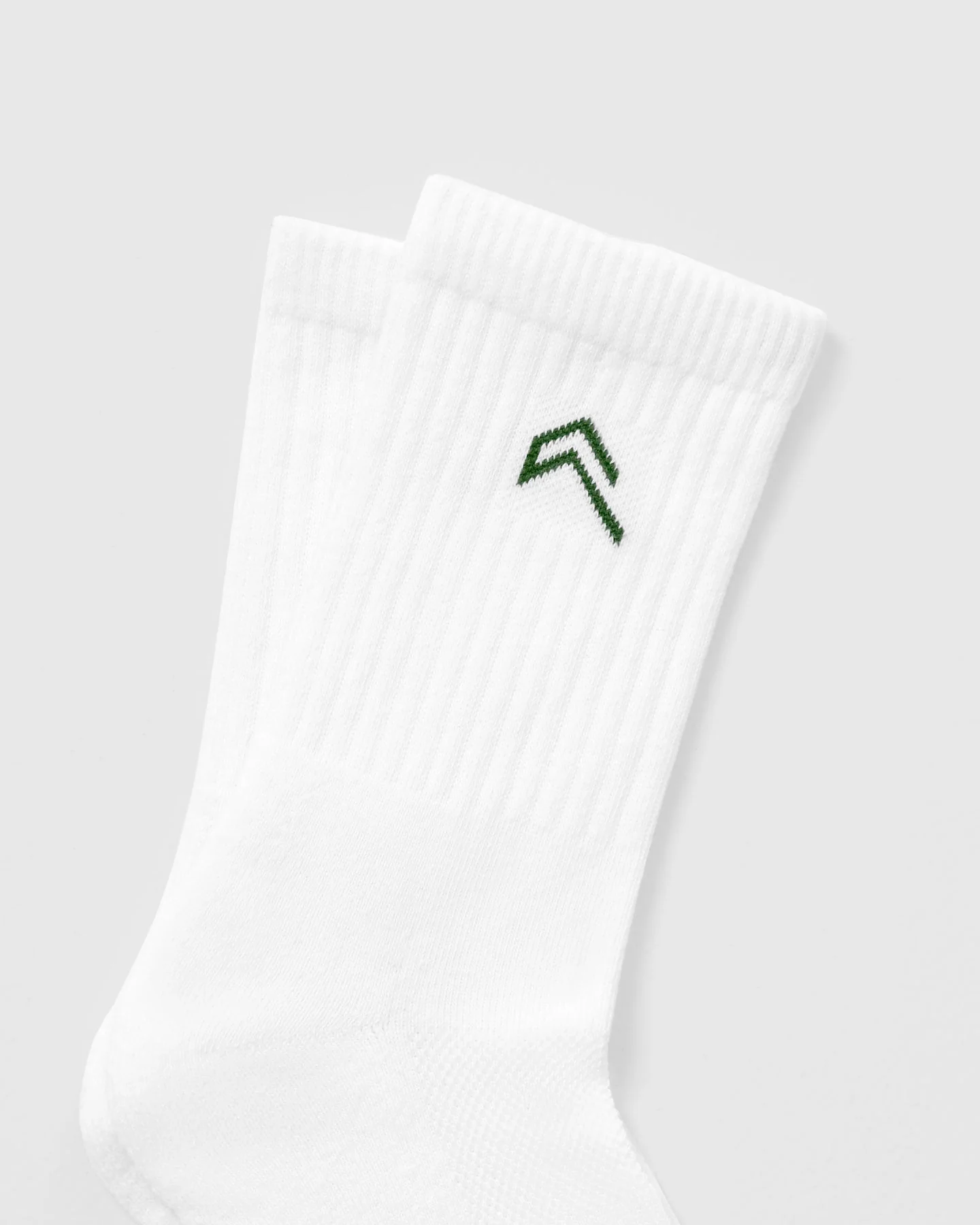 Crew Socks 2 Pack | White/Grey/Forest Green - Image 4