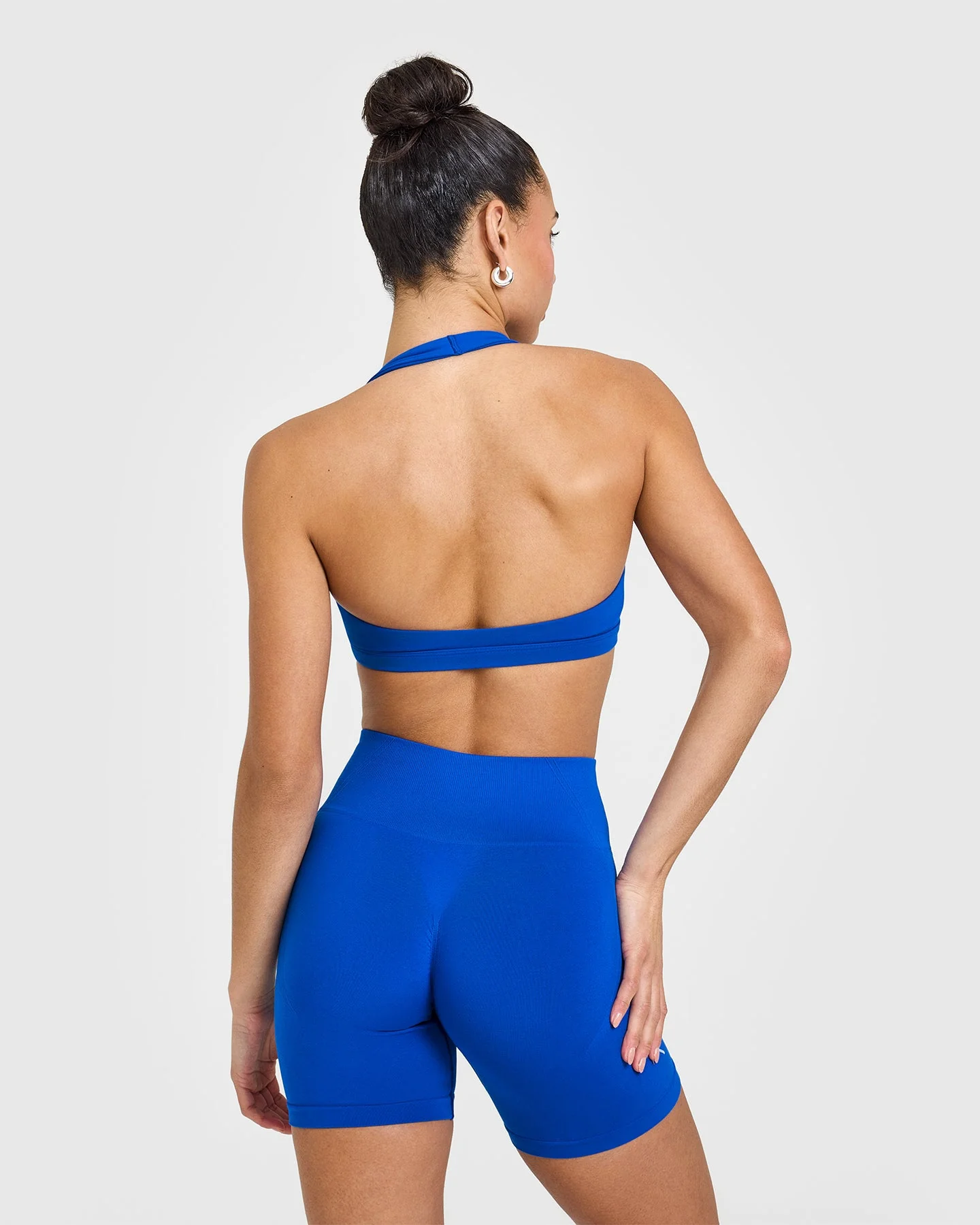 EasyLift™ Halter Bralette with White Logo | Cobalt Blue - Image 2