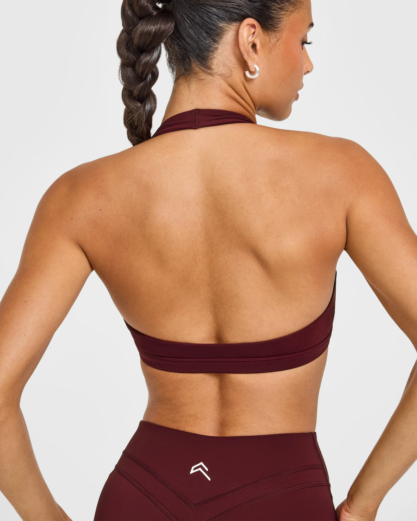 EasyLift™ Halter Bralette with White Logo | Rosewood - Image 4