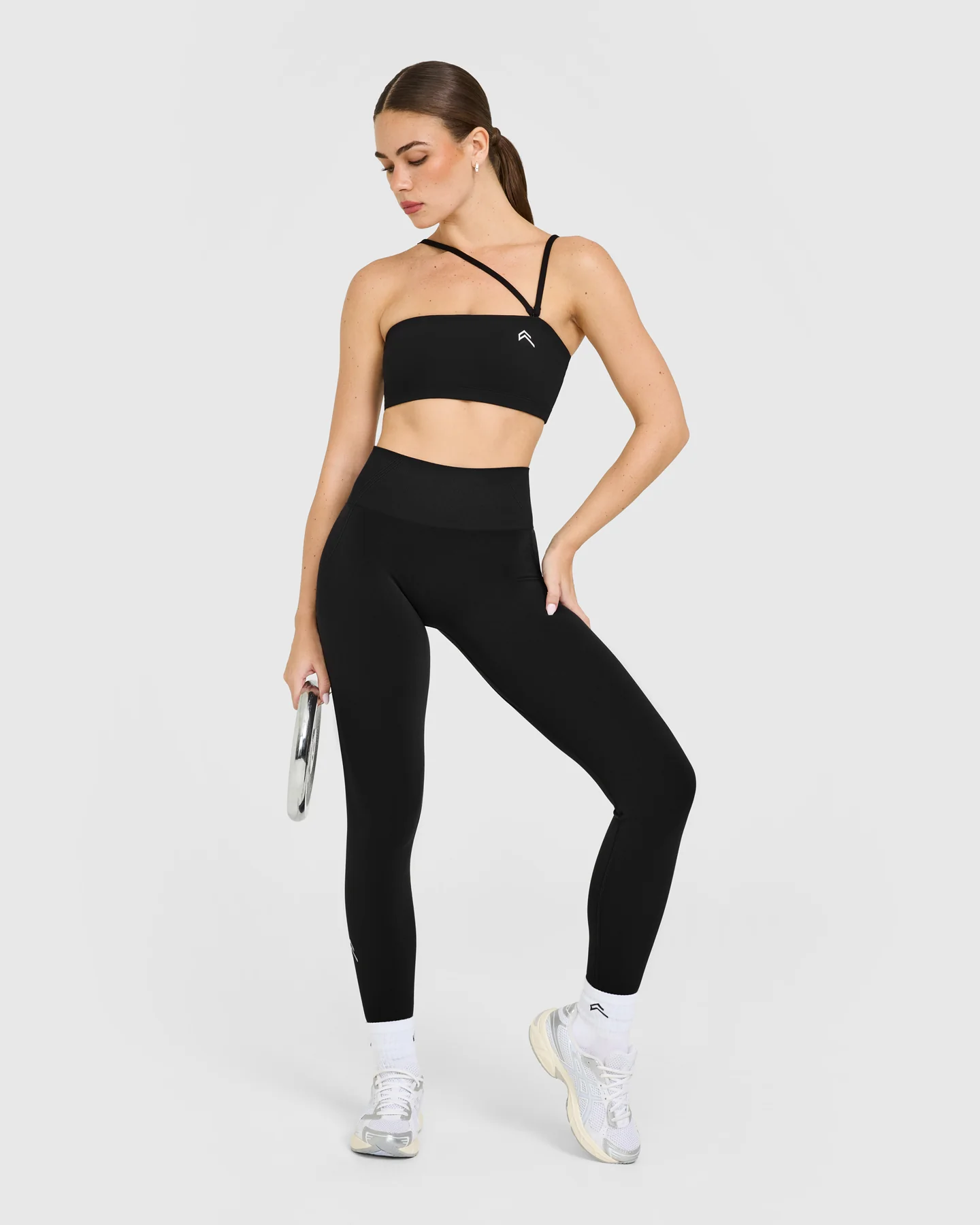 EasyLift™ Multi Way Bandeau Bralette with White Logo | Black - Image 3