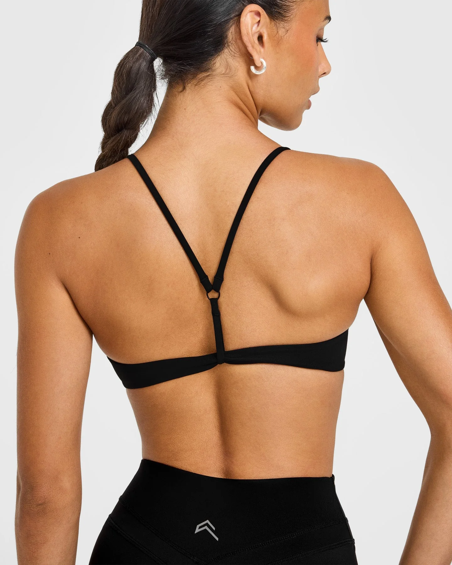 EasyLift™ Ultra Minimal Bralette with White Logo | Black - Image 2