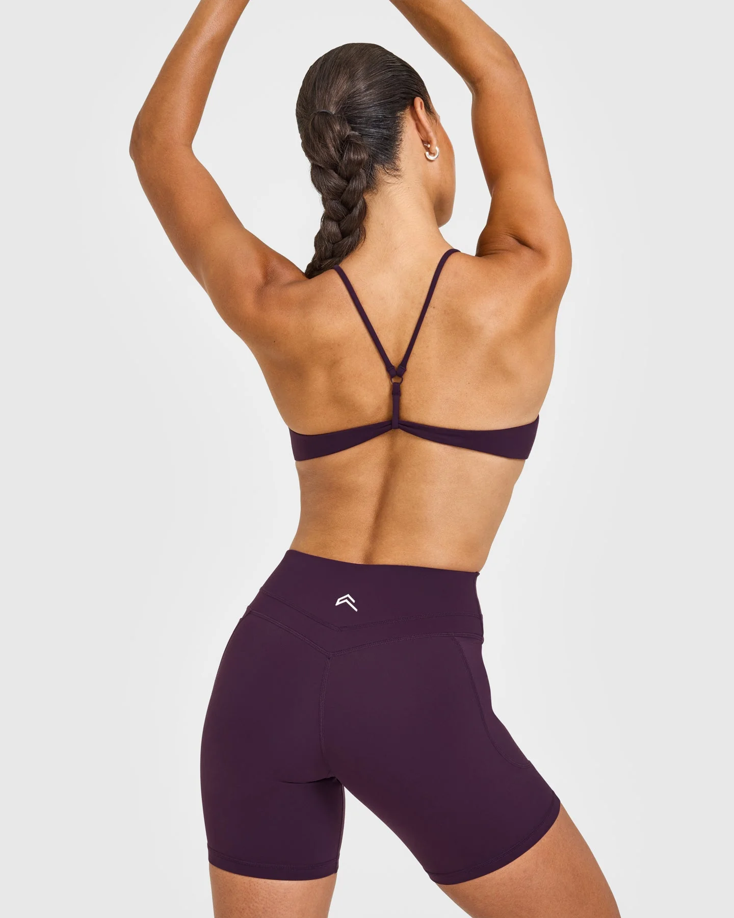 EasyLift™ Ultra Minimal Bralette with White Logo | Blackberry Purple - Image 6