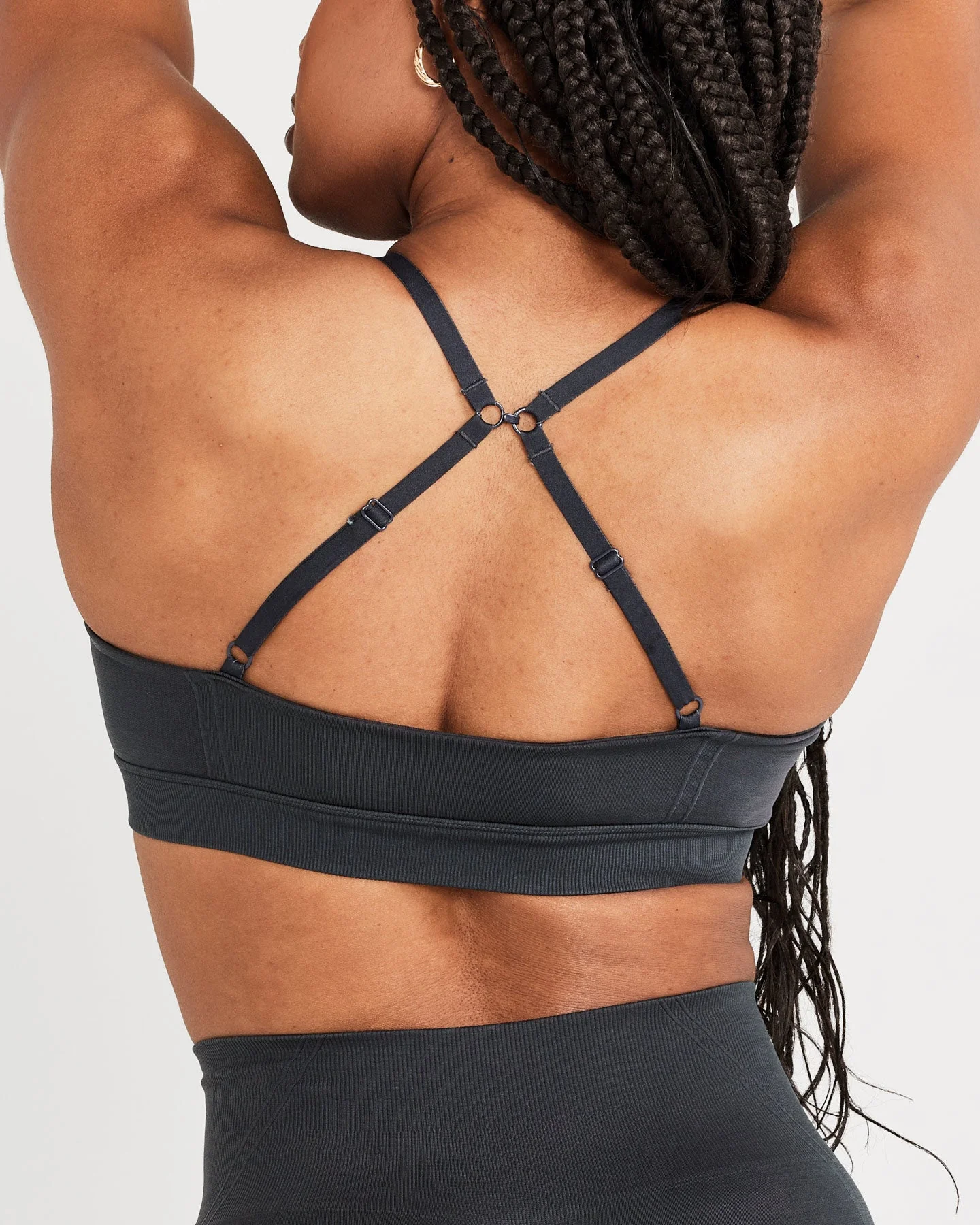 EffortlessLift™ Micro Bralette with White Logo | Coal - Image 5