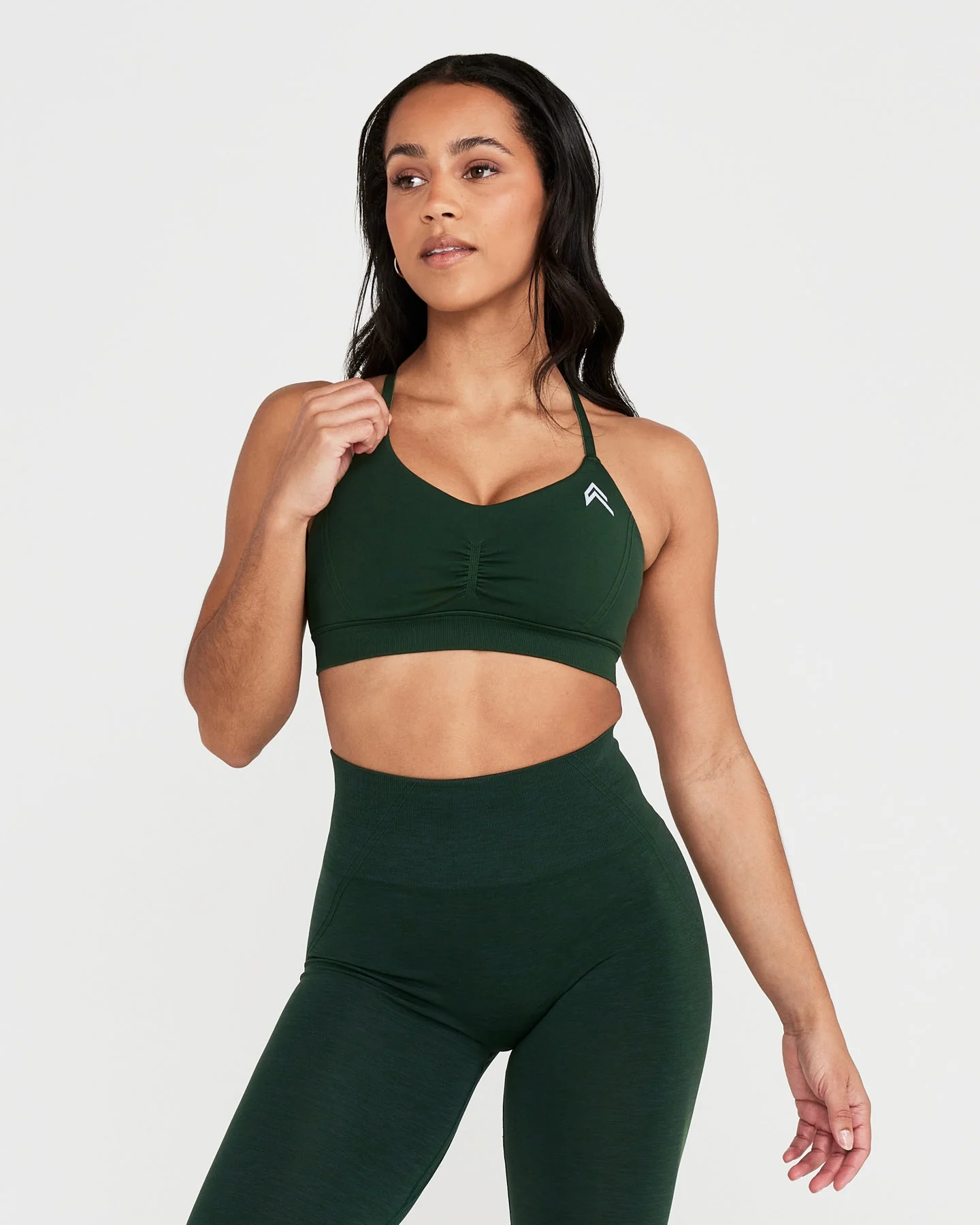 EffortlessLift™ Micro Bralette with White Logo | Evergreen
