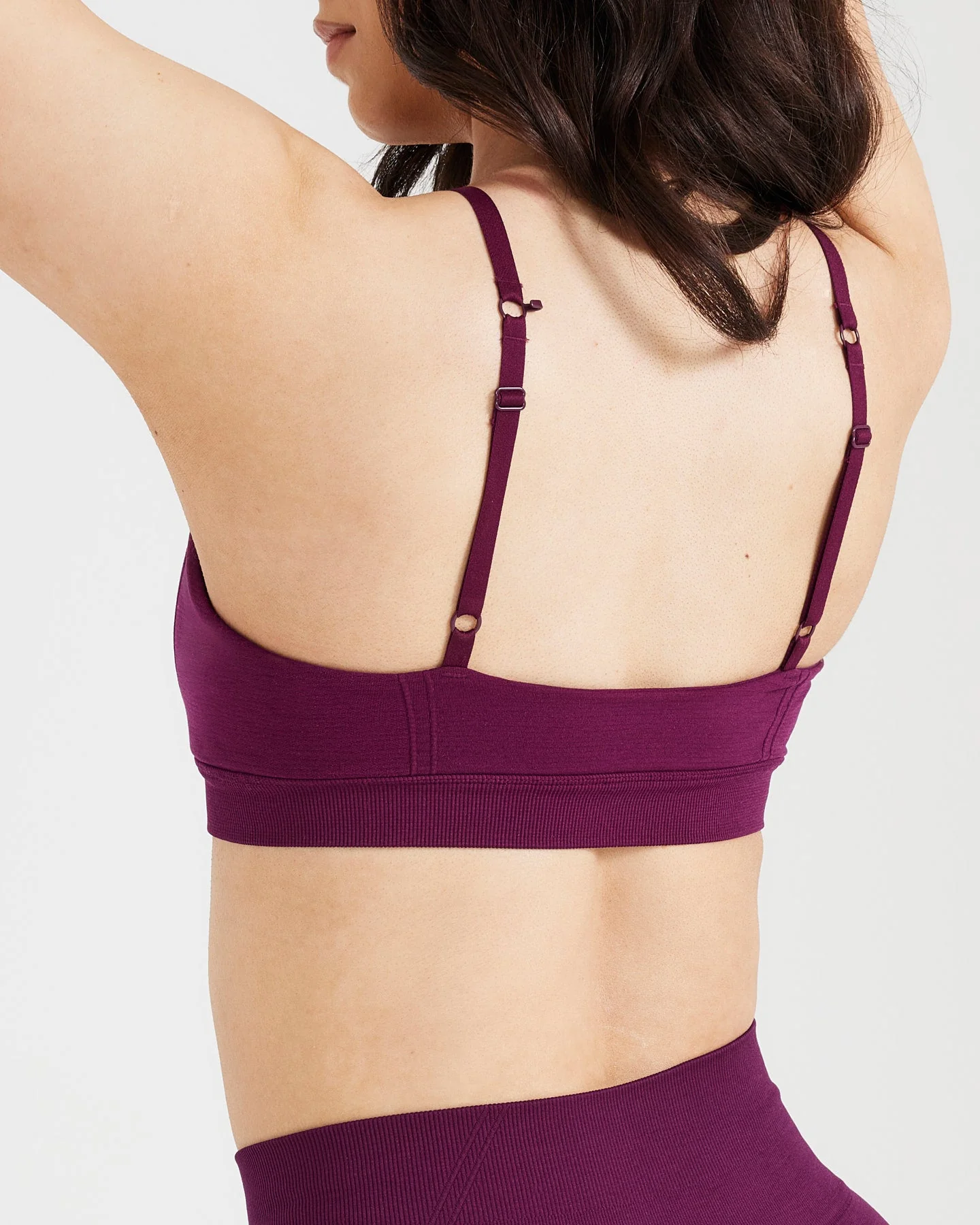 EffortlessLift™ Micro Bralette with White Logo | Ripe Fig - Image 5