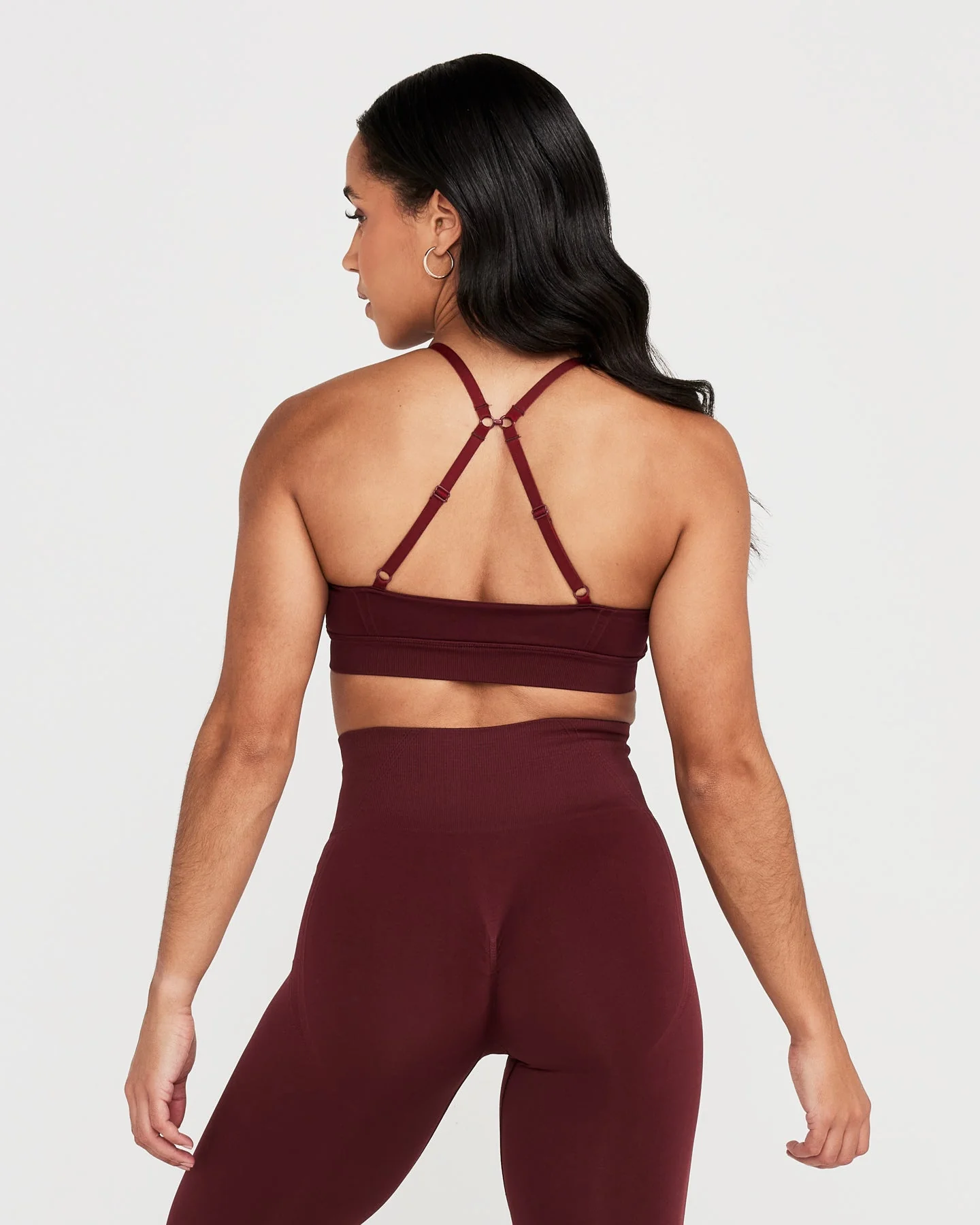 EffortlessLift™ Micro Bralette with White Logo | Rosewood - Image 2