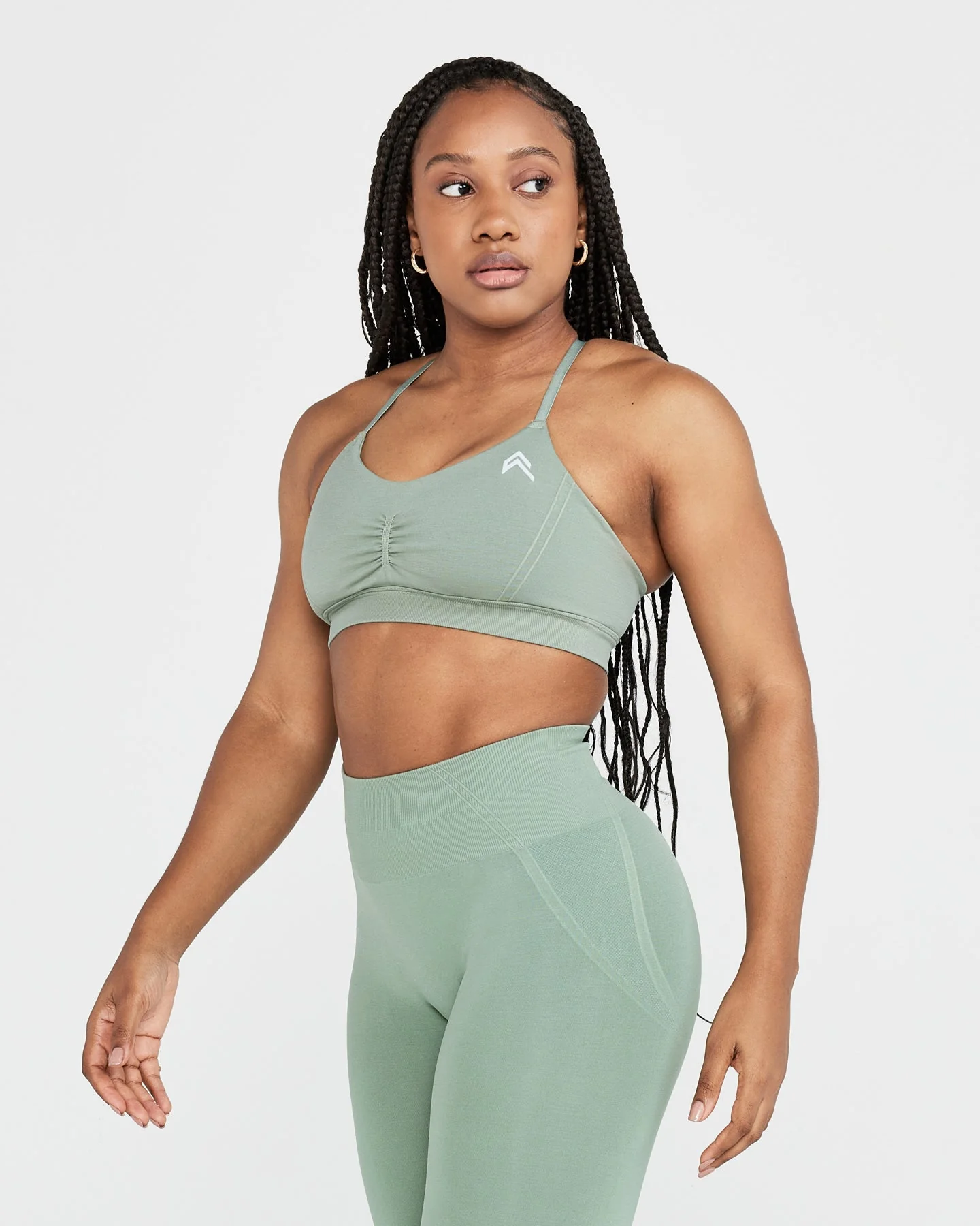 EffortlessLift™ Micro Bralette with White Logo | Sage - Image 3