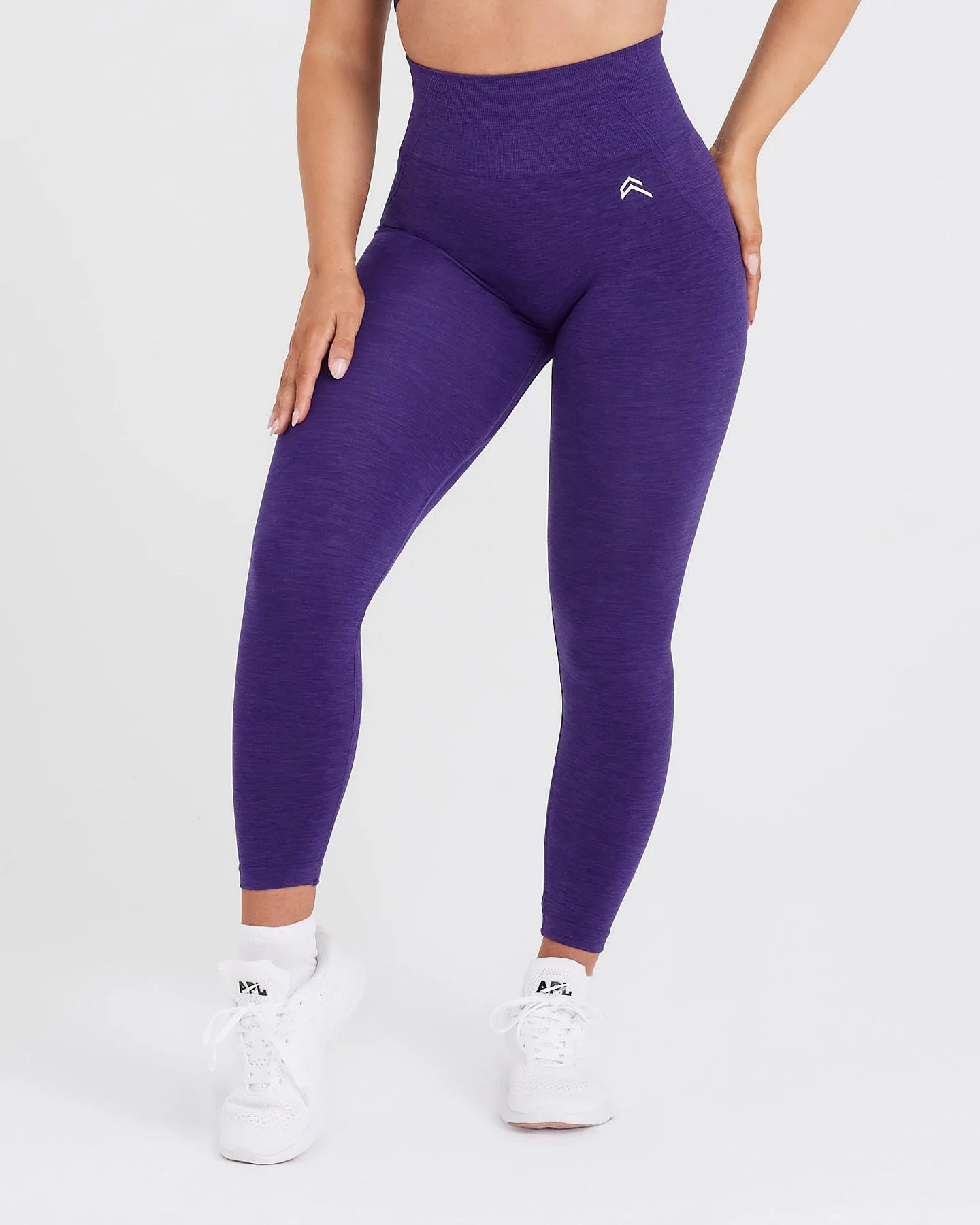 EffortlessLift™ Seamless Leggings with White Logo | Amethyst