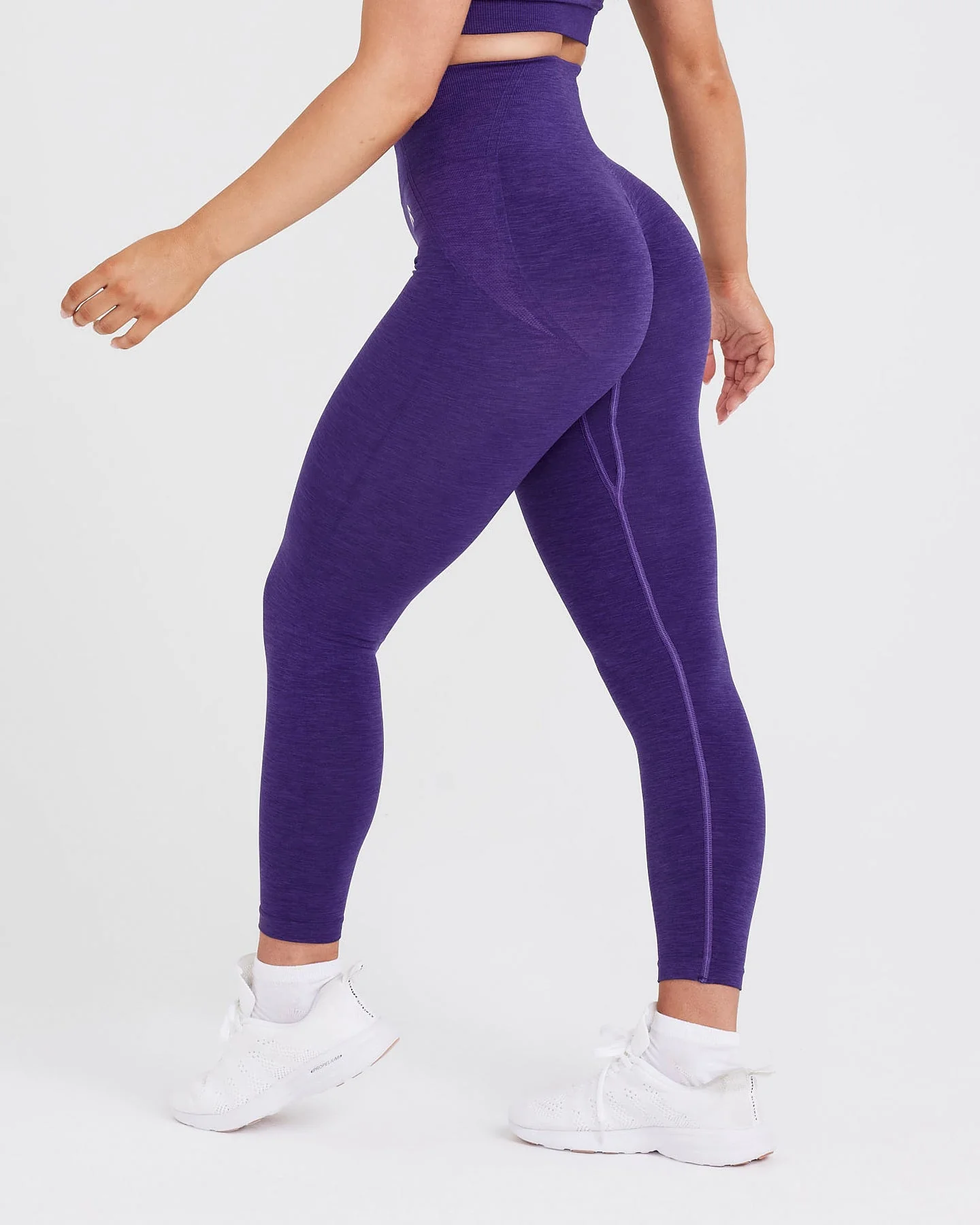 EffortlessLift™ Seamless Leggings with White Logo | Amethyst - Image 2