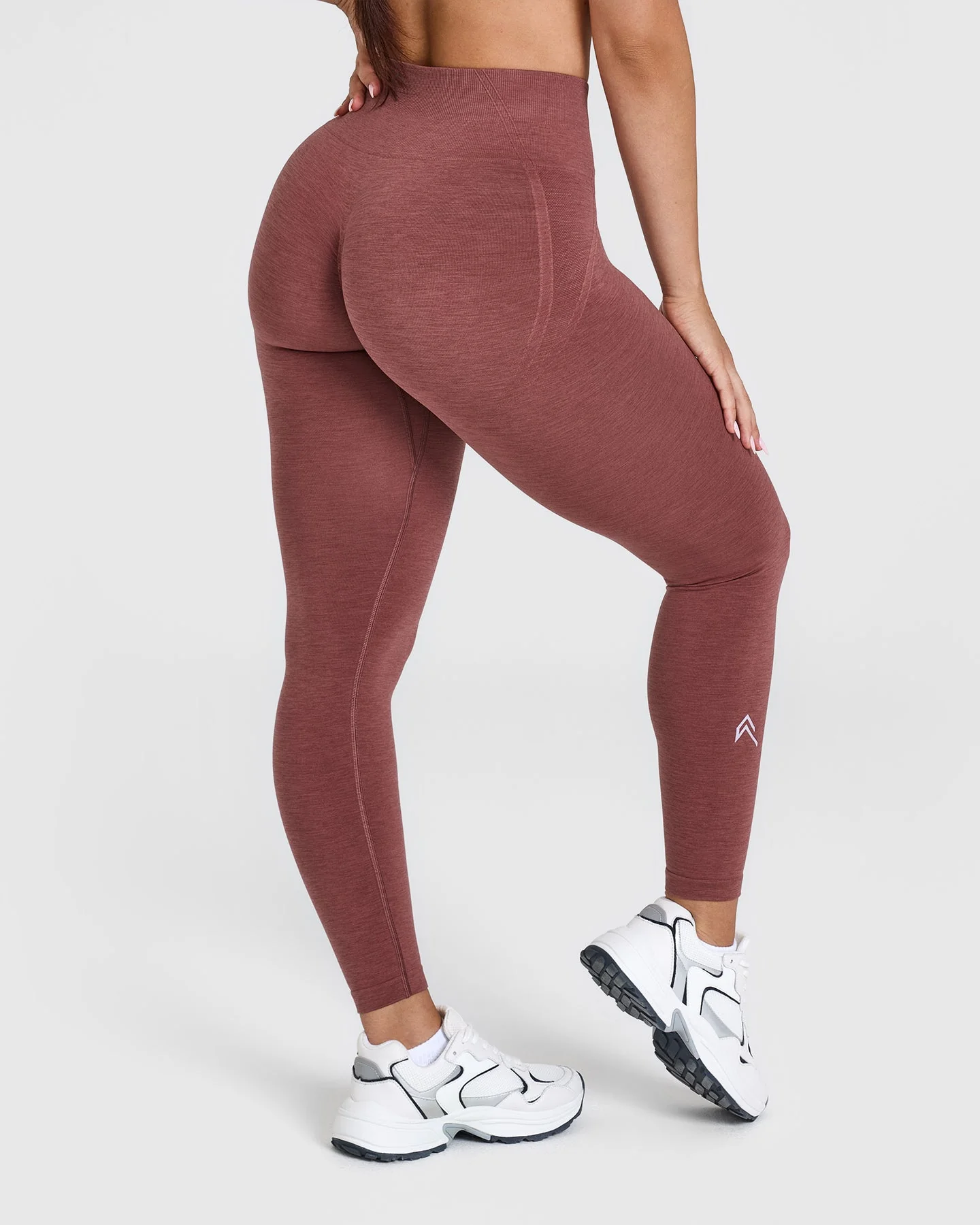 EffortlessLift™ Seamless Leggings with White Logo | Berry - Image 2