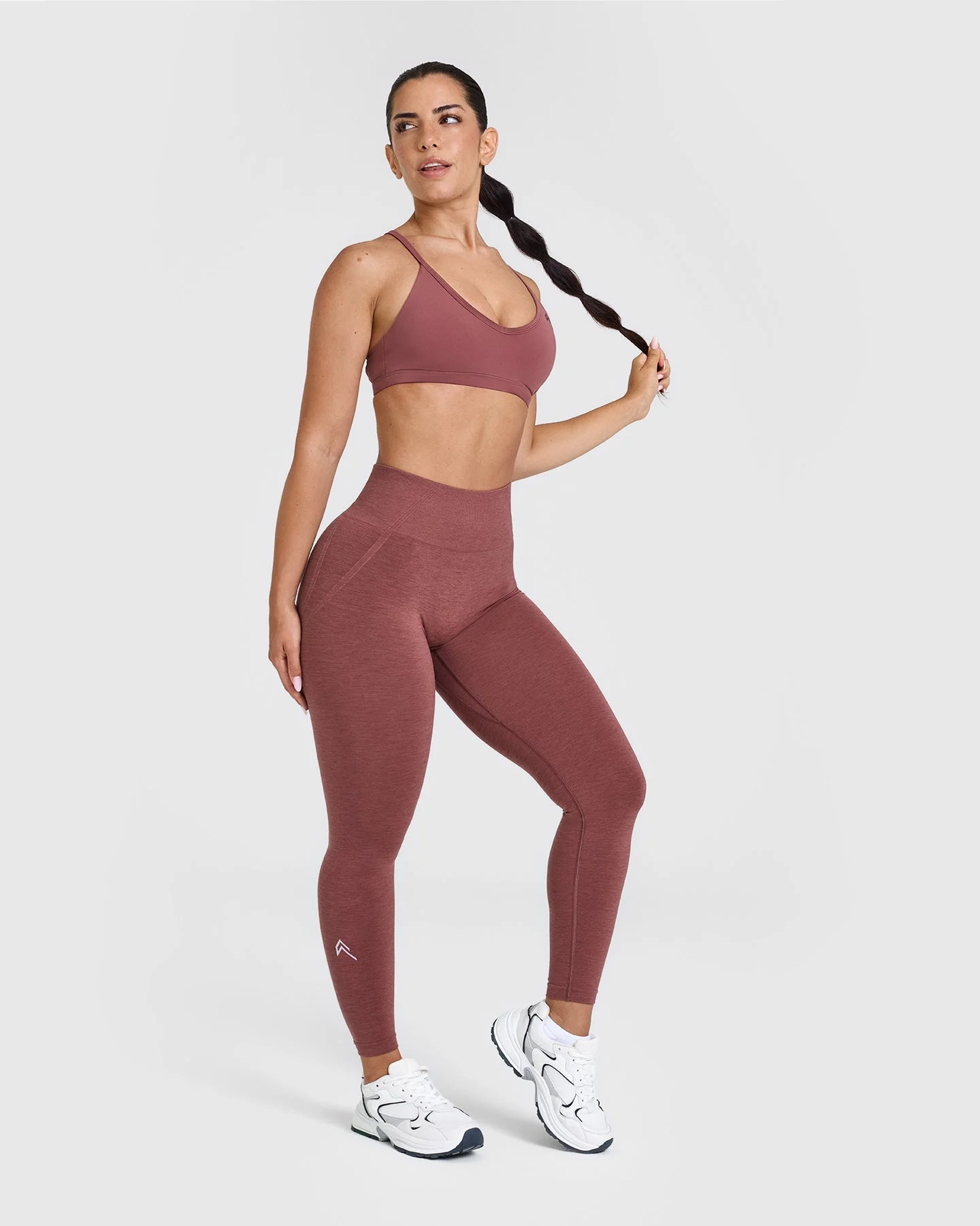 EffortlessLift™ Seamless Leggings with White Logo | Berry - Image 3