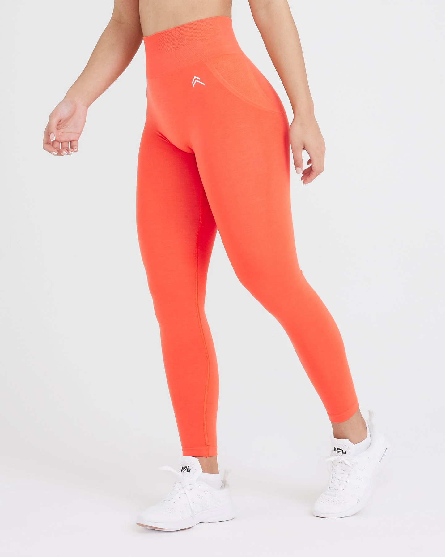 EffortlessLift™ Seamless Leggings with White Logo | Peach Blossom - Image 3
