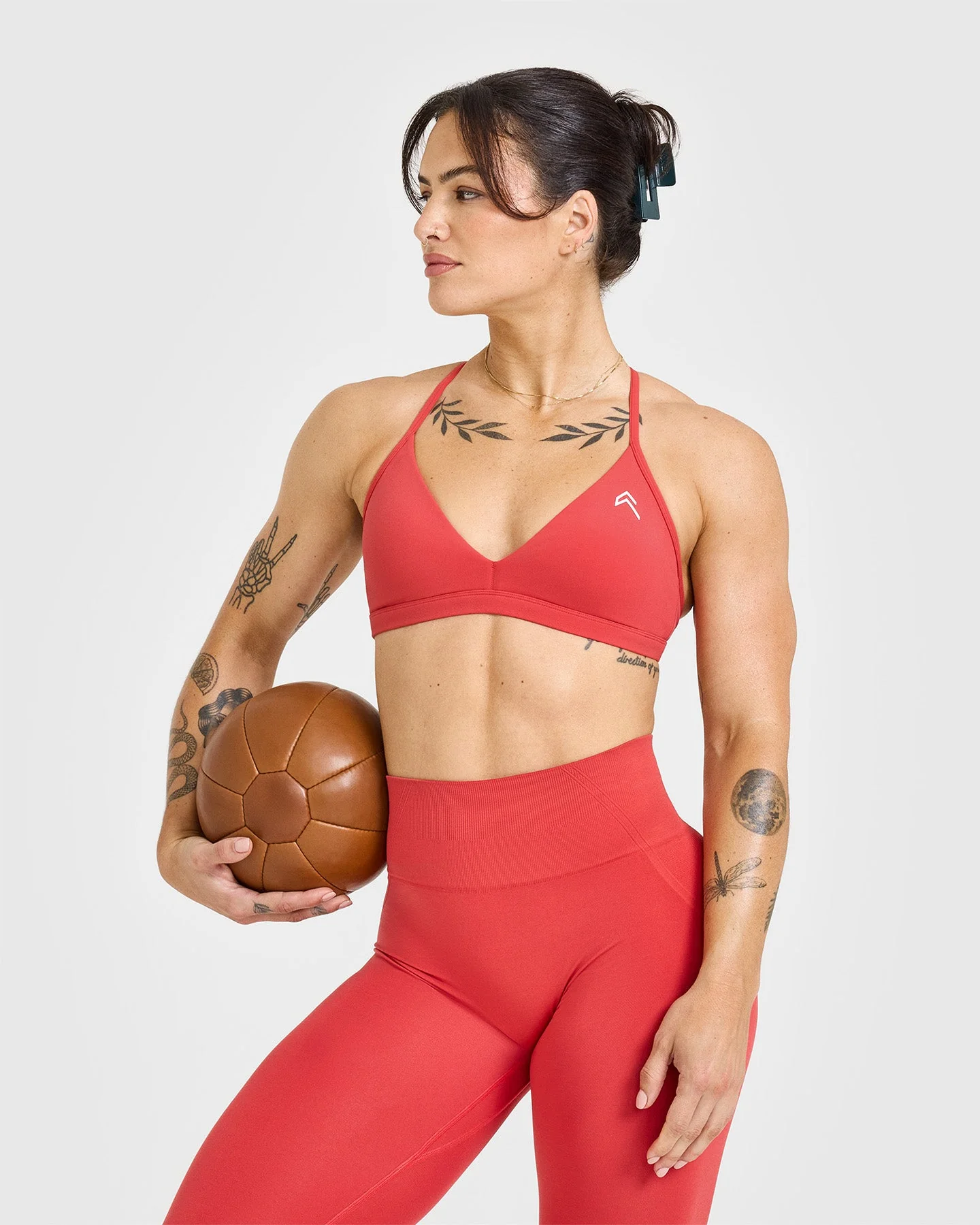 EffortlessLift™ Seamless Leggings with White Logo | Sweet Red - Image 6