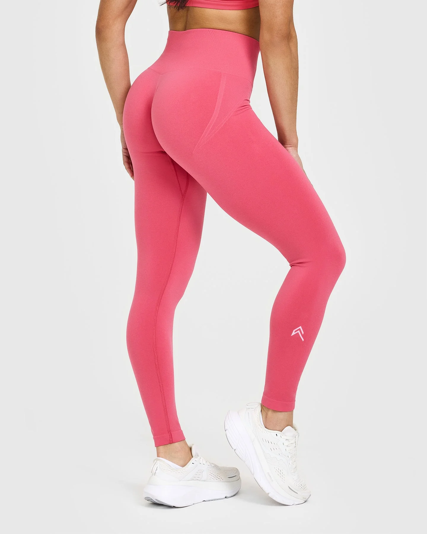 EffortlessLift™ Seamless Leggings with White Logo | Velvet Pink