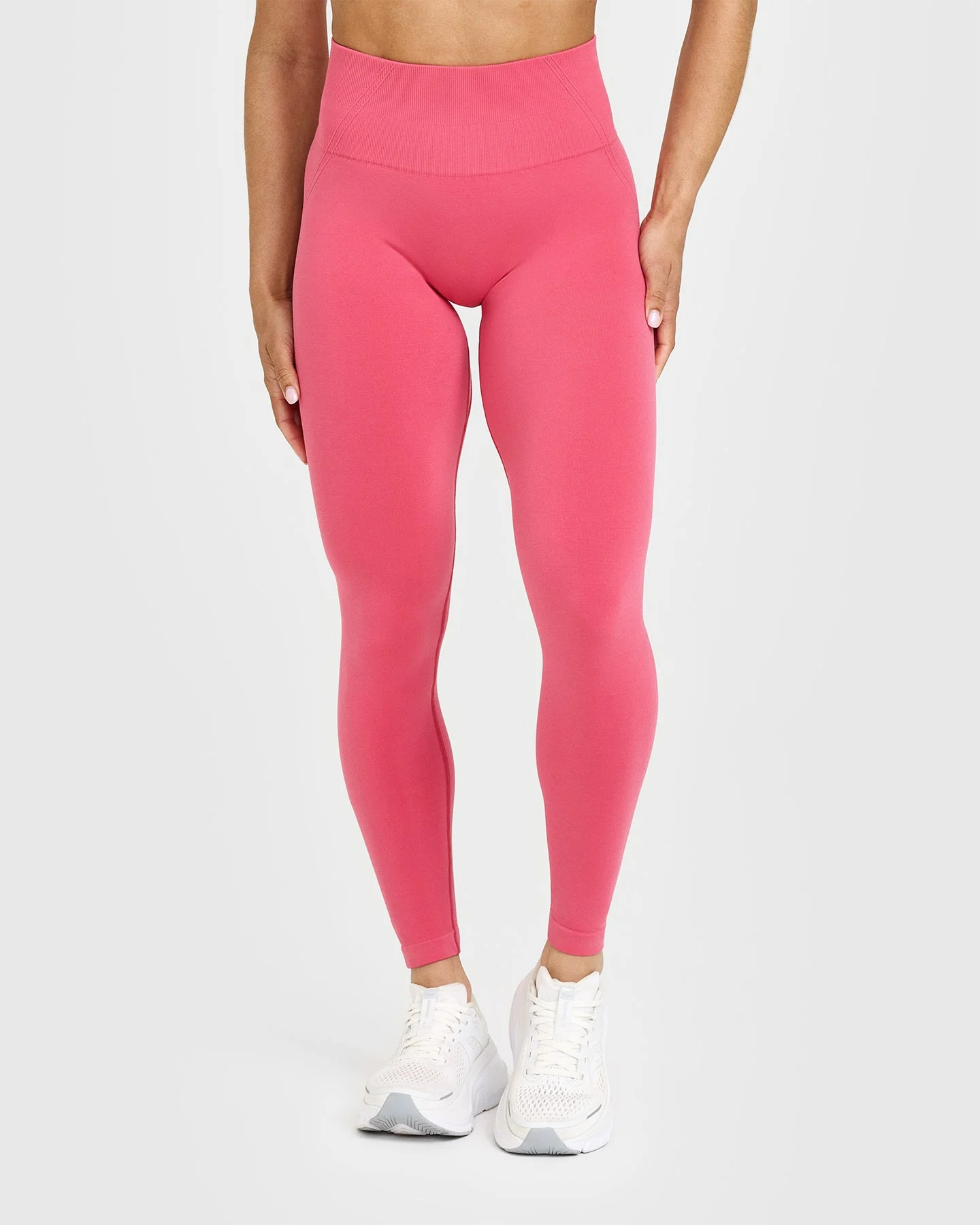 EffortlessLift™ Seamless Leggings with White Logo | Velvet Pink - Image 2