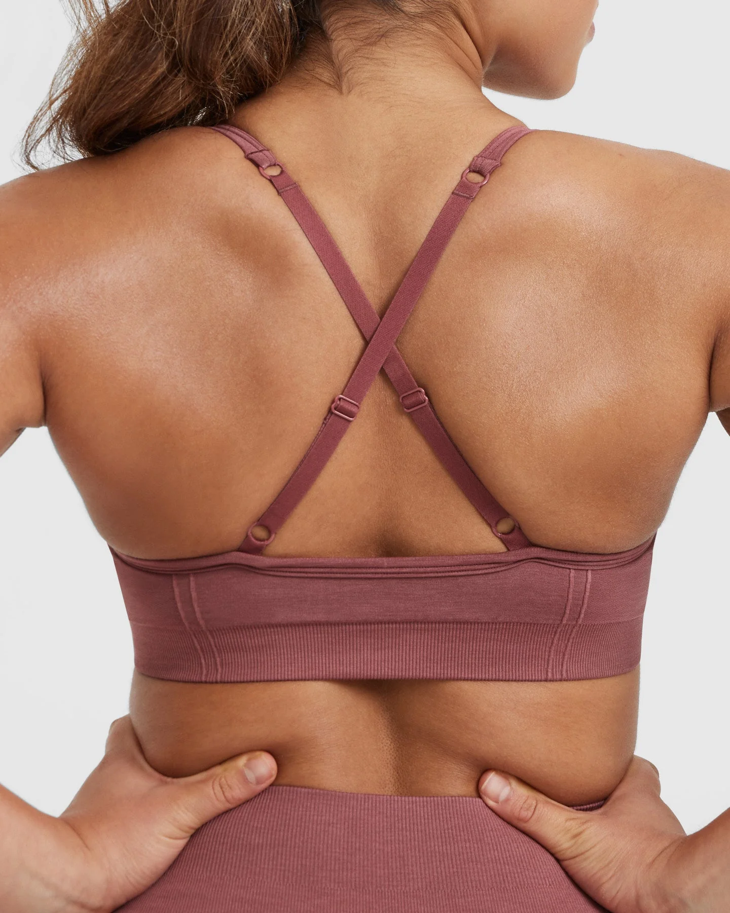 EffortlessLift™ Strappy Bralette with White Logo | Berry - Image 5
