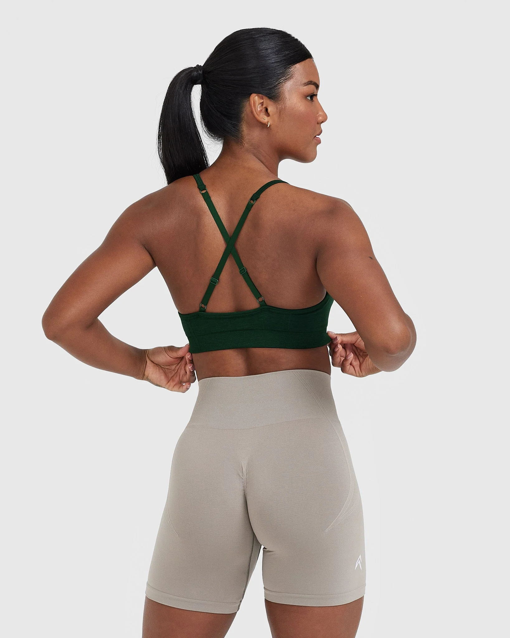 EffortlessLift™ Strappy Bralette with White Logo | Evergreen - Image 2