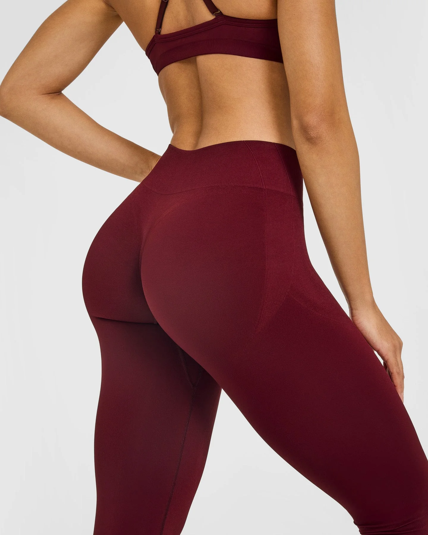 EnhanceLift™ Seamless Leggings with White Logo | Rosewood - Image 4