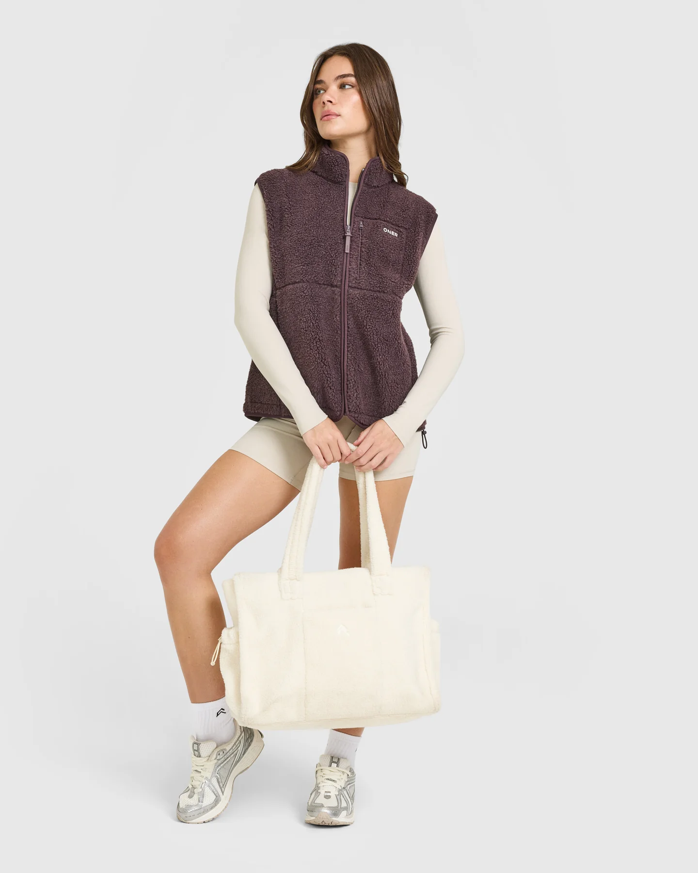 Fleece Gilet with Chest Pocket | Umber Brown - Image 3