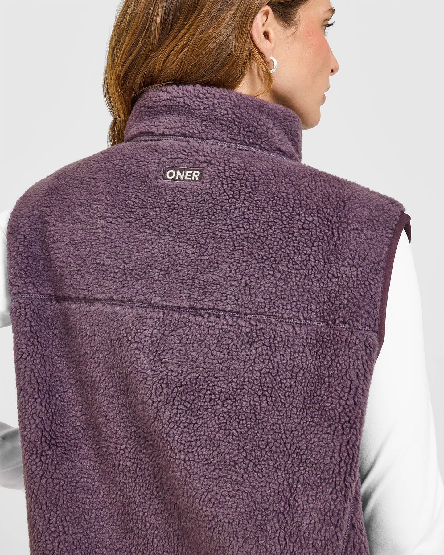 Fleece Gilet with Chest Pocket | Vintage Purple - Image 4