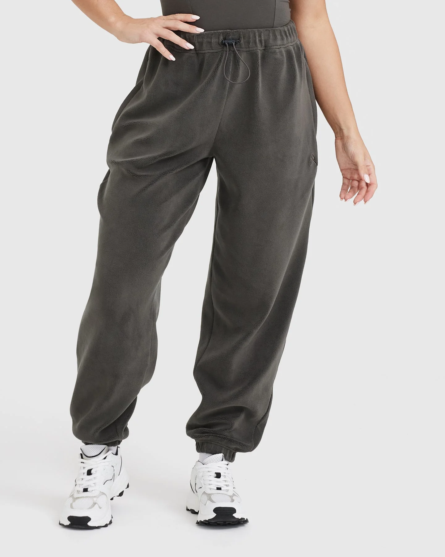 Fleece Oversized Joggers | Deep Taupe