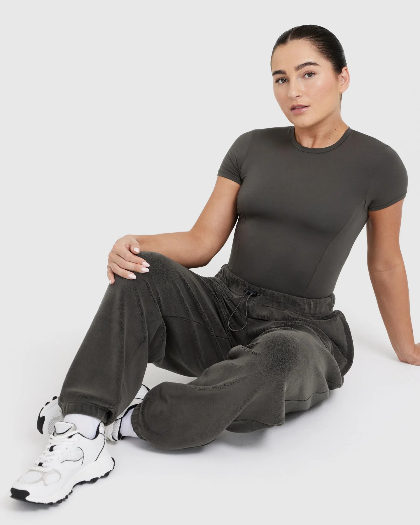 Fleece Oversized Joggers | Deep Taupe - Image 3