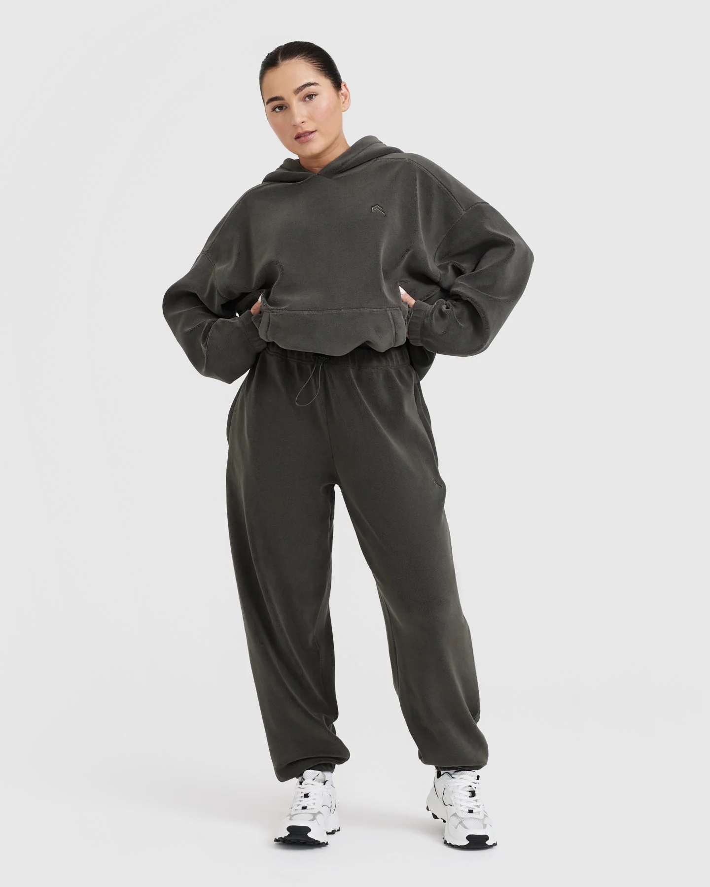 Fleece Oversized Joggers | Deep Taupe - Image 6