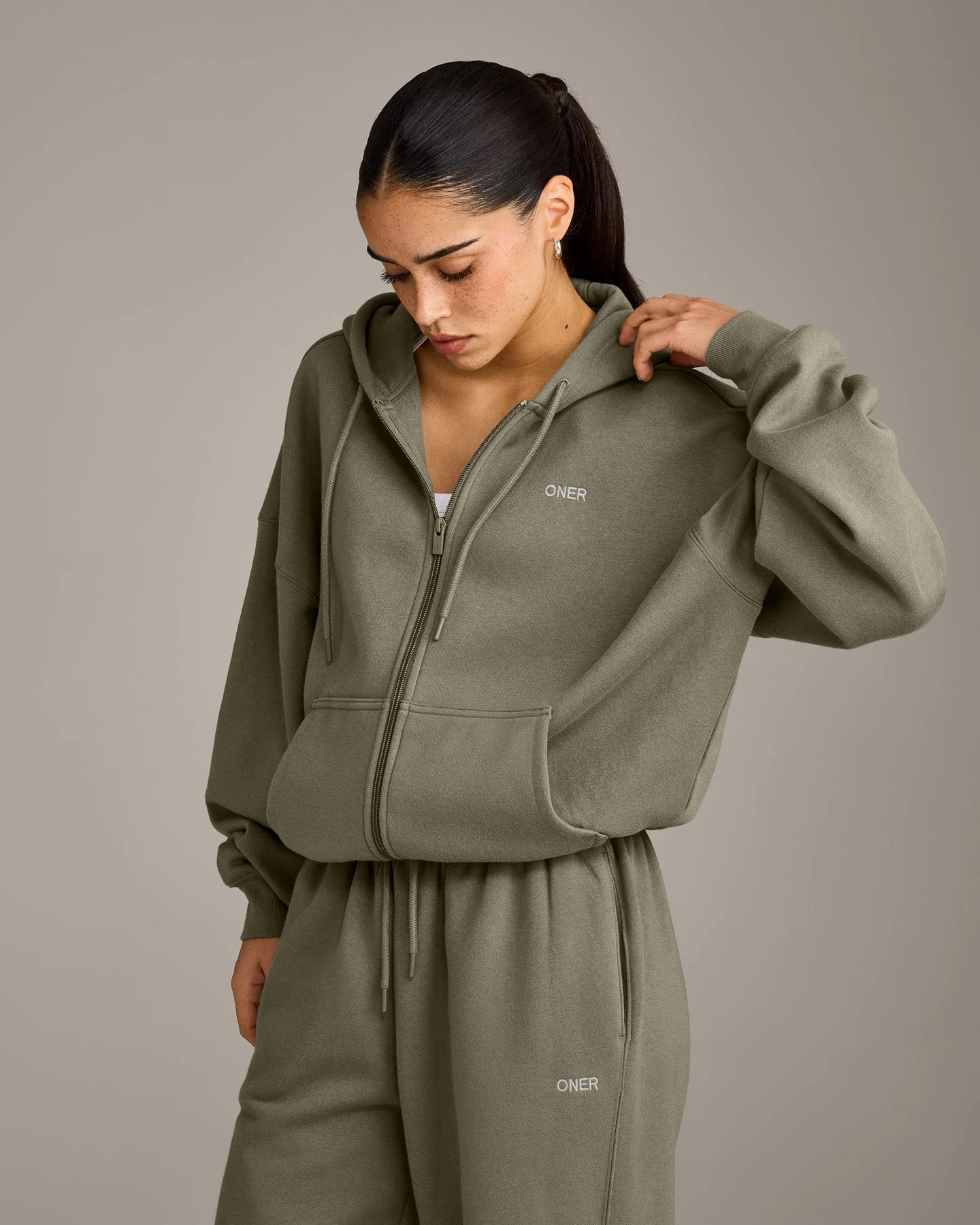 Foundations All Season Zip Through Hoodie | Alpine Green