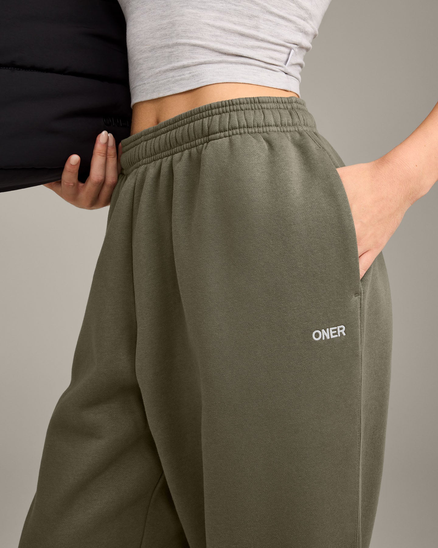 Foundations Cosy Oversized Joggers | Alpine Green - Image 4