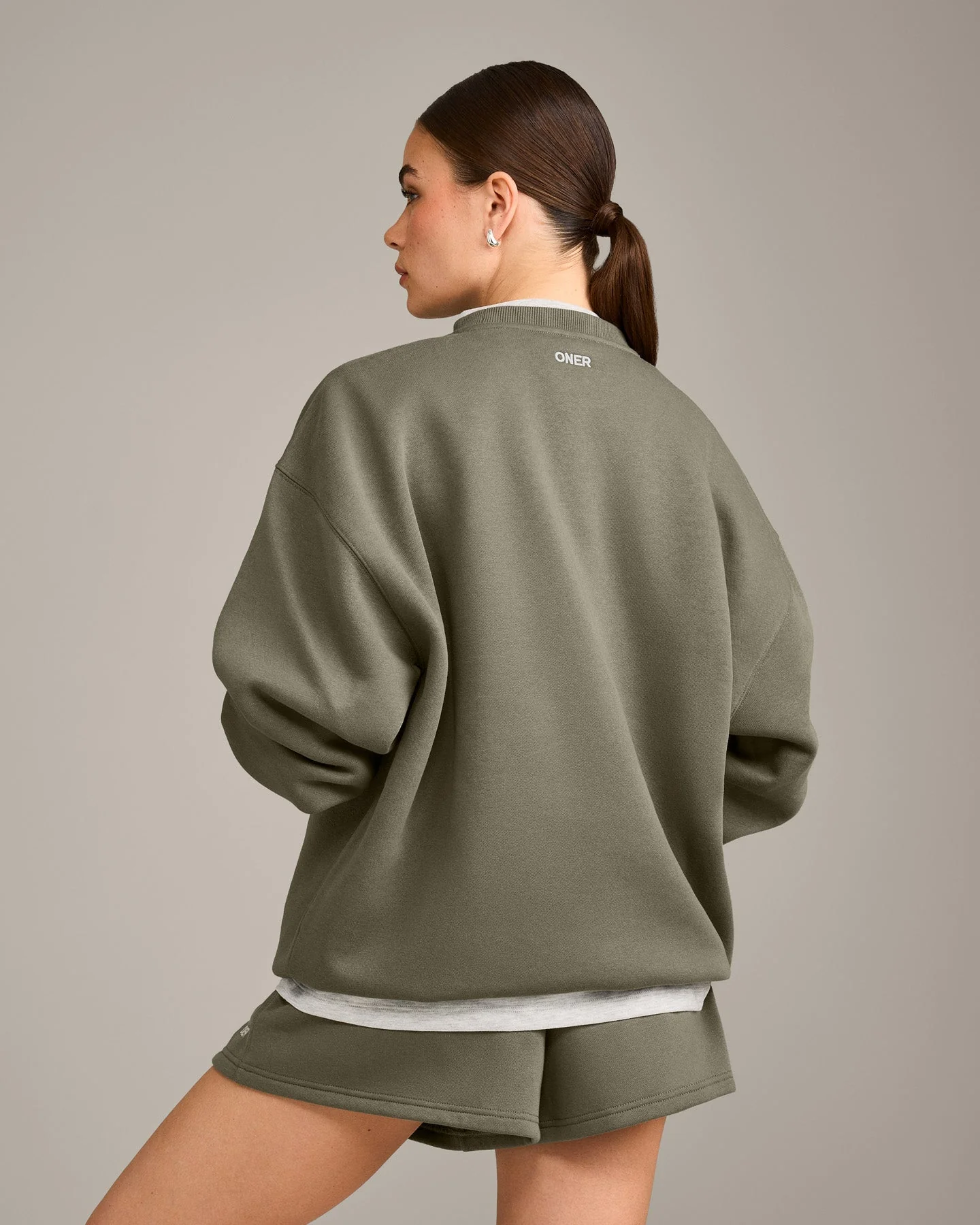 Foundations Cosy Oversized Sweatshirt | Alpine Green - Image 6