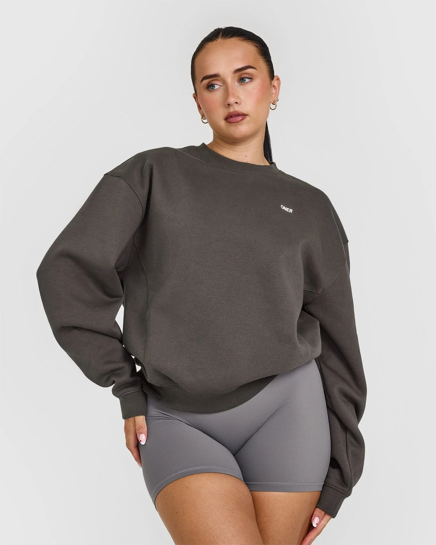 Foundations Crew Neck Sweatshirt | Deep Taupe