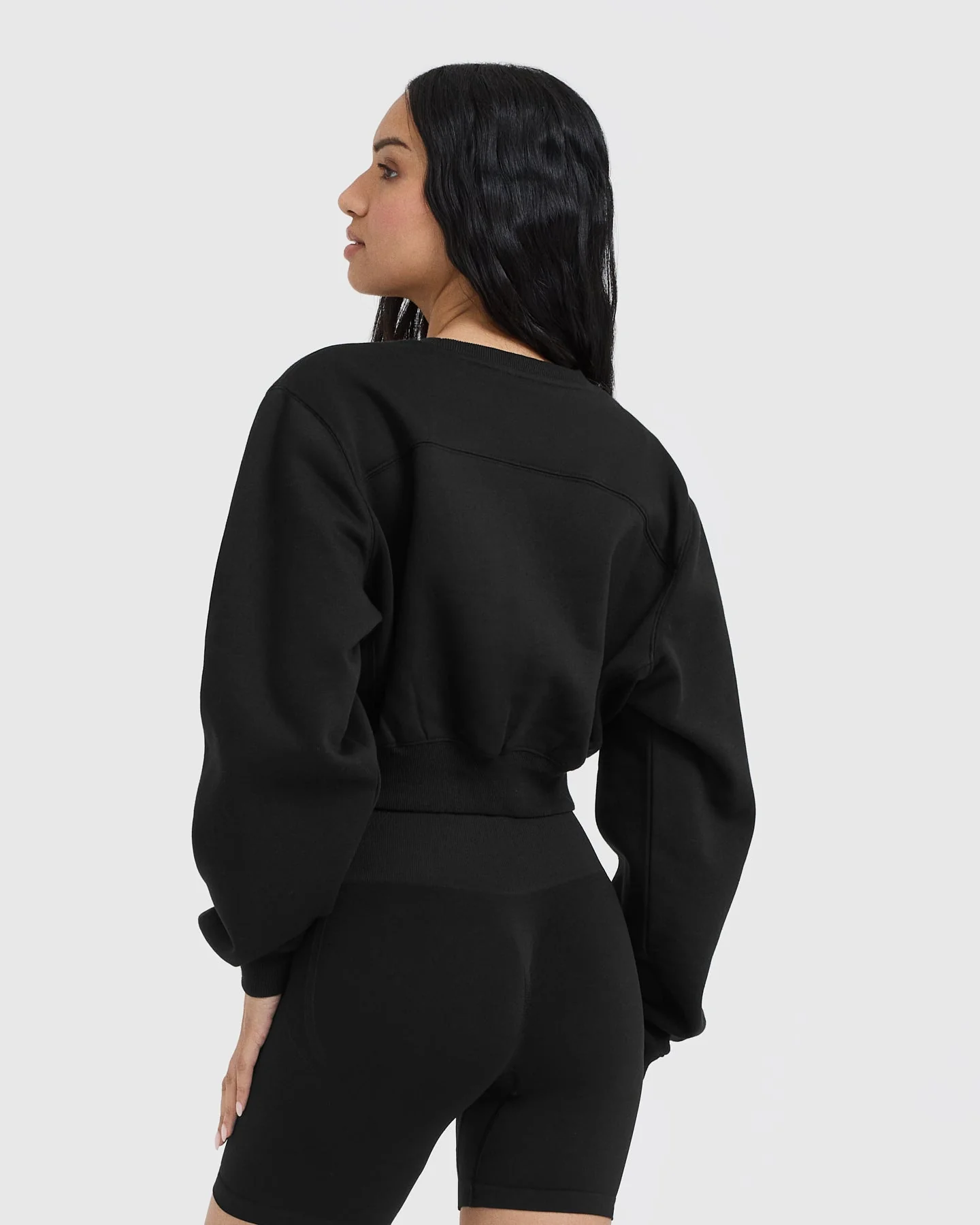 Foundations Crop Sweatshirt | Black - Image 2