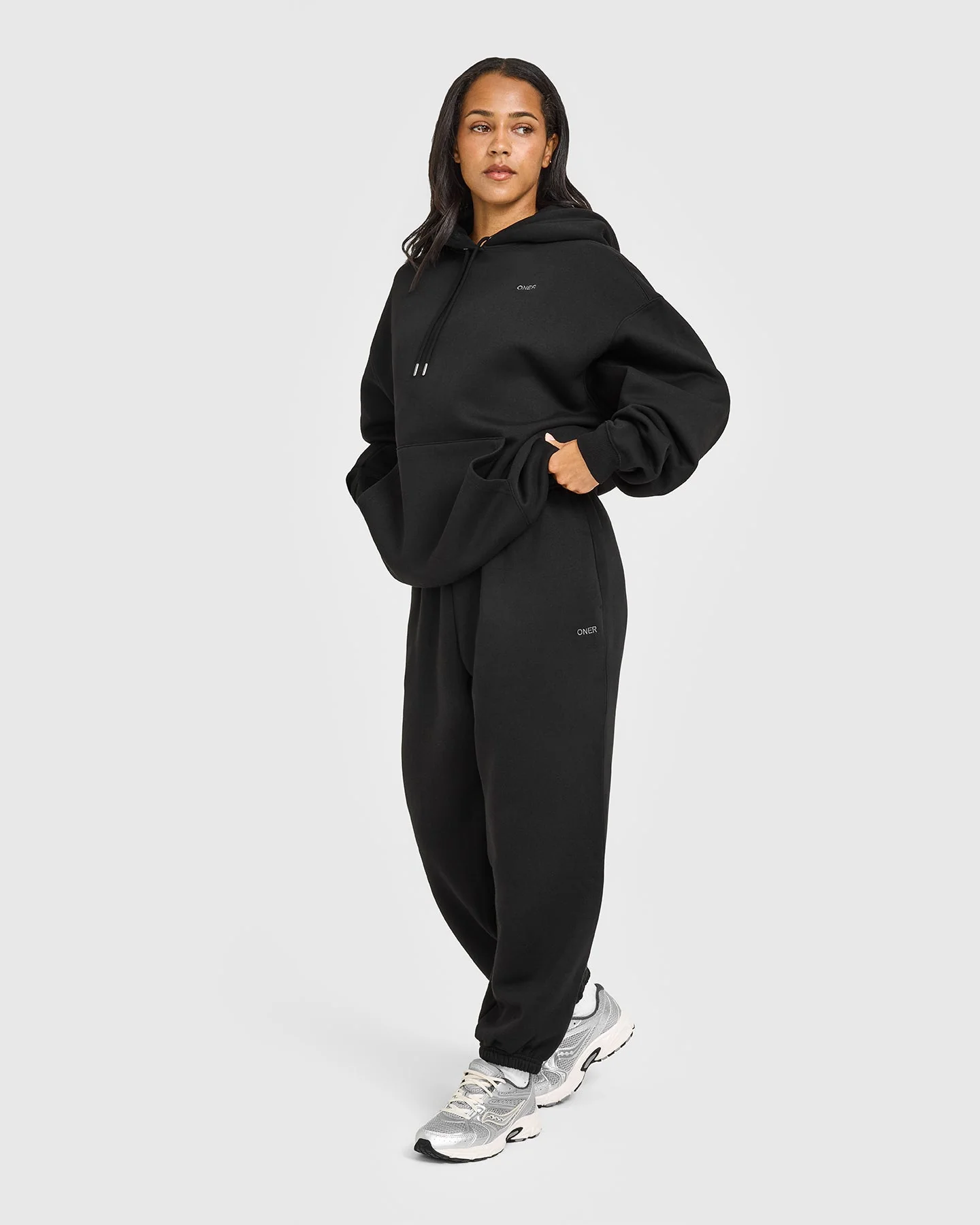 Foundations Oversized Hoodie | Black - Image 3