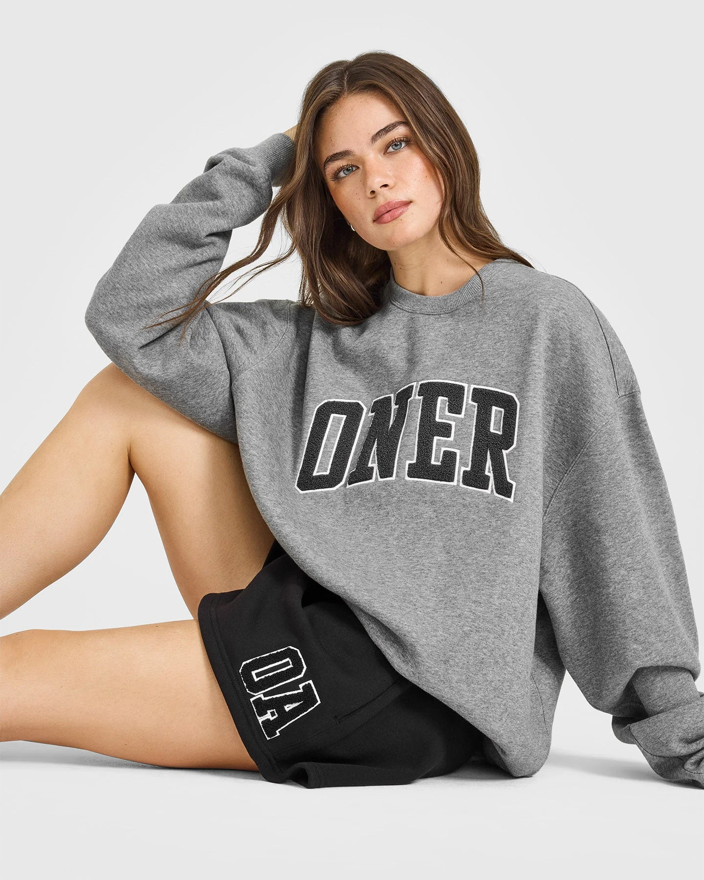 Foundations Oversized Oner 25 Sweatshirt | Charcoal Marl - Image 6